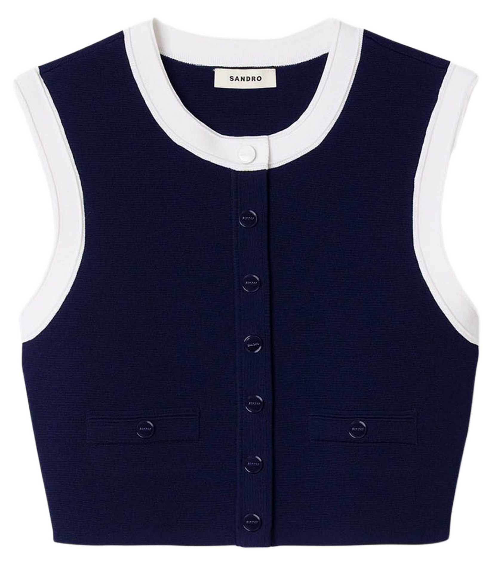 Croptop met knoopjes SANDRO Blauw