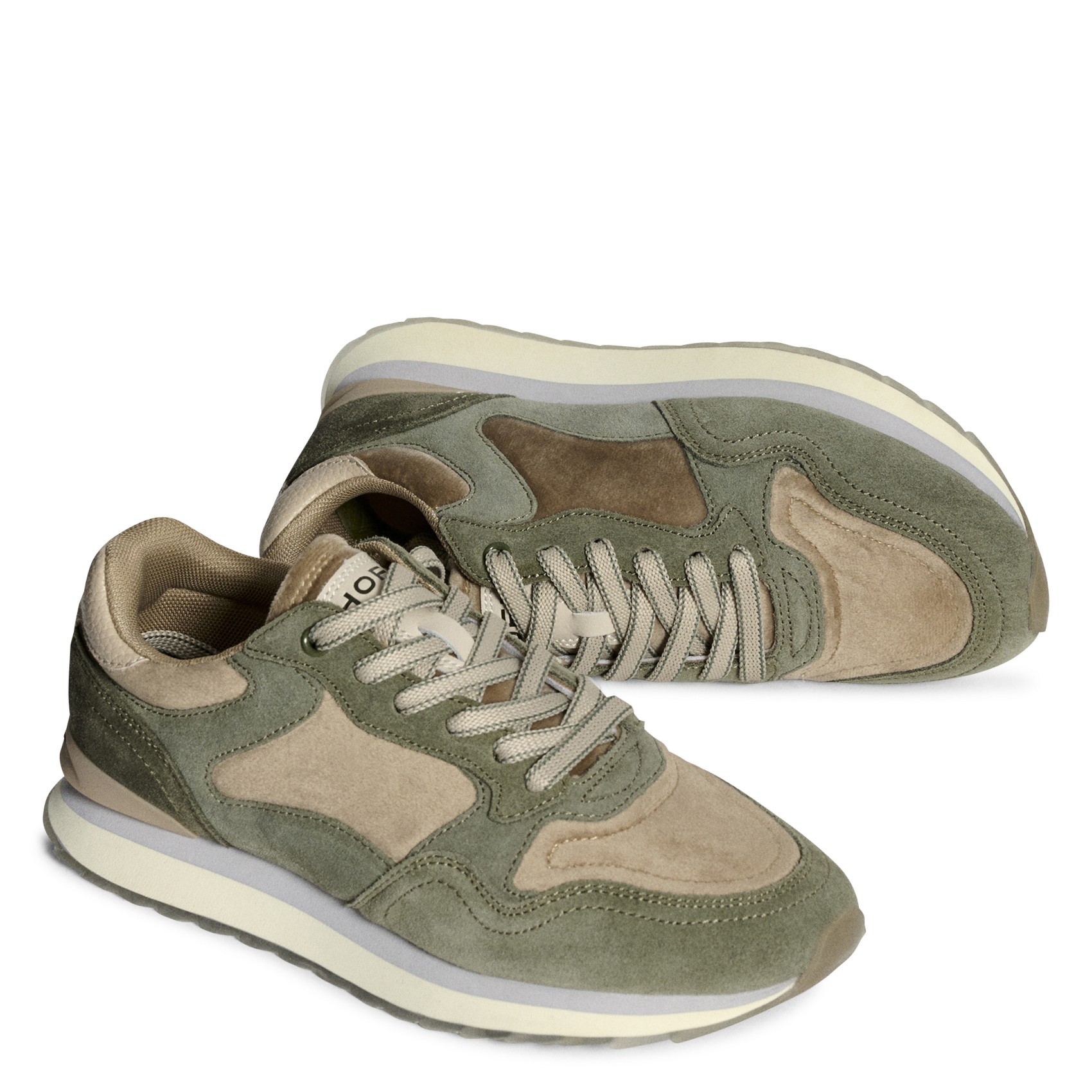 Contrasting leather-effect low-top sneakers HOFF Green