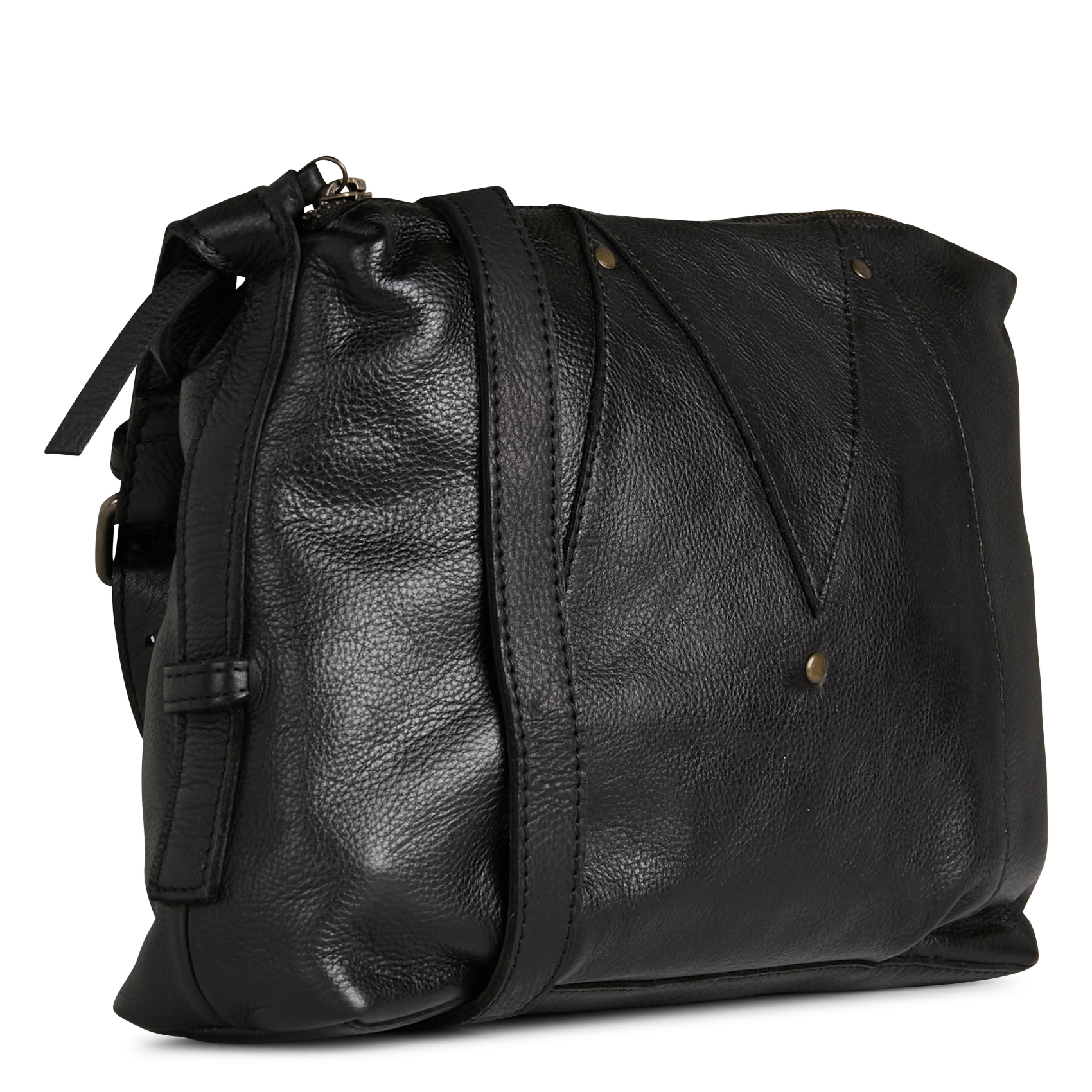 Dori leather shoulder bag PIECES Black