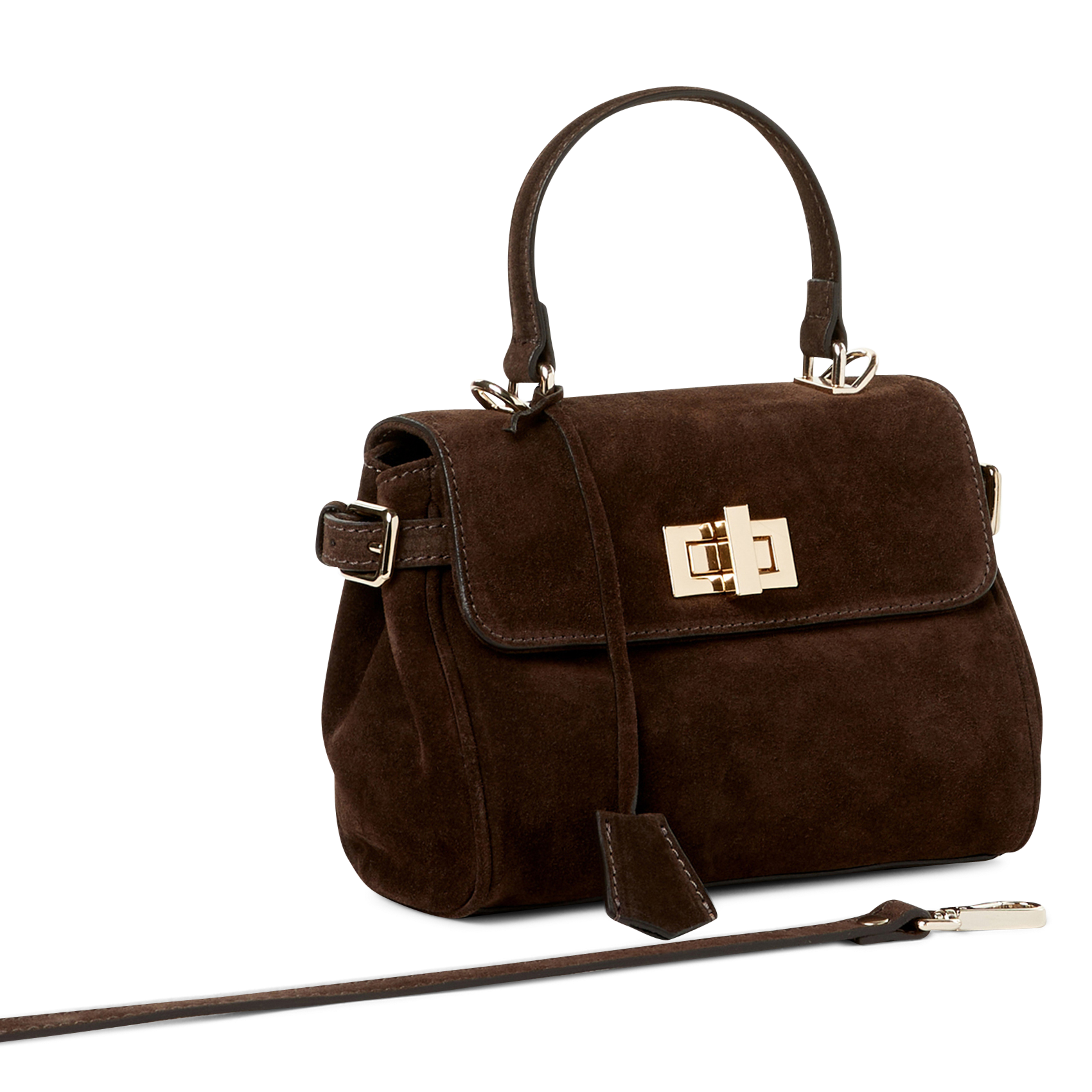 Bowlingtas van nerfleer met rits SAISON 1865 Bruin