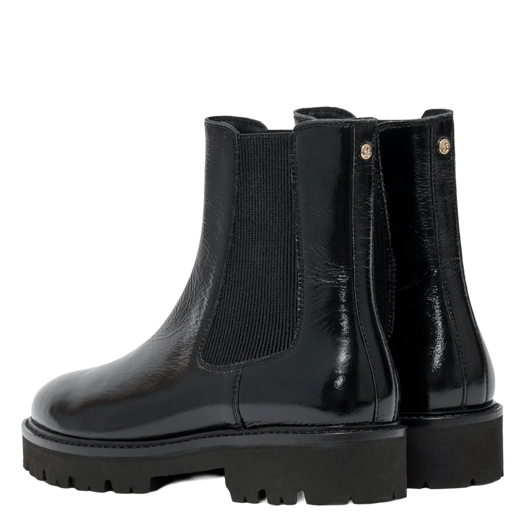 Ariana Bis patent leather ankle boots BOCAGE Black