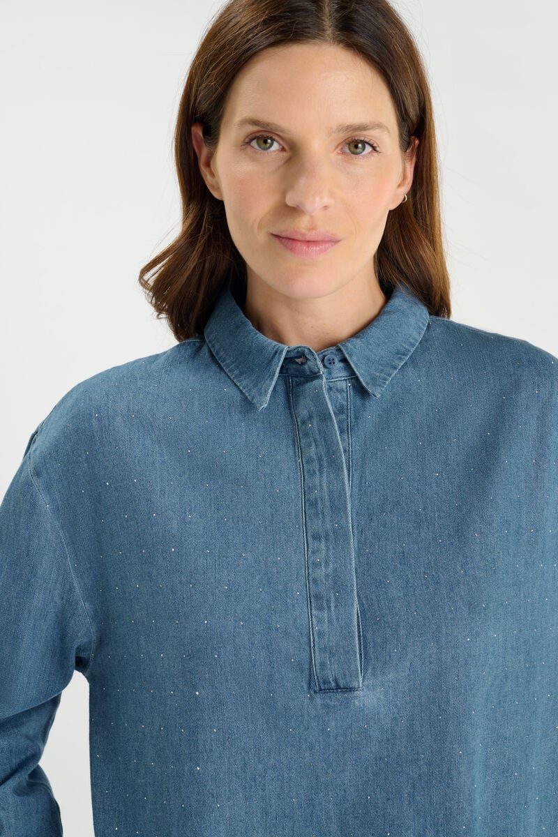 Denim top LE TEMPS DES CERISES Blue