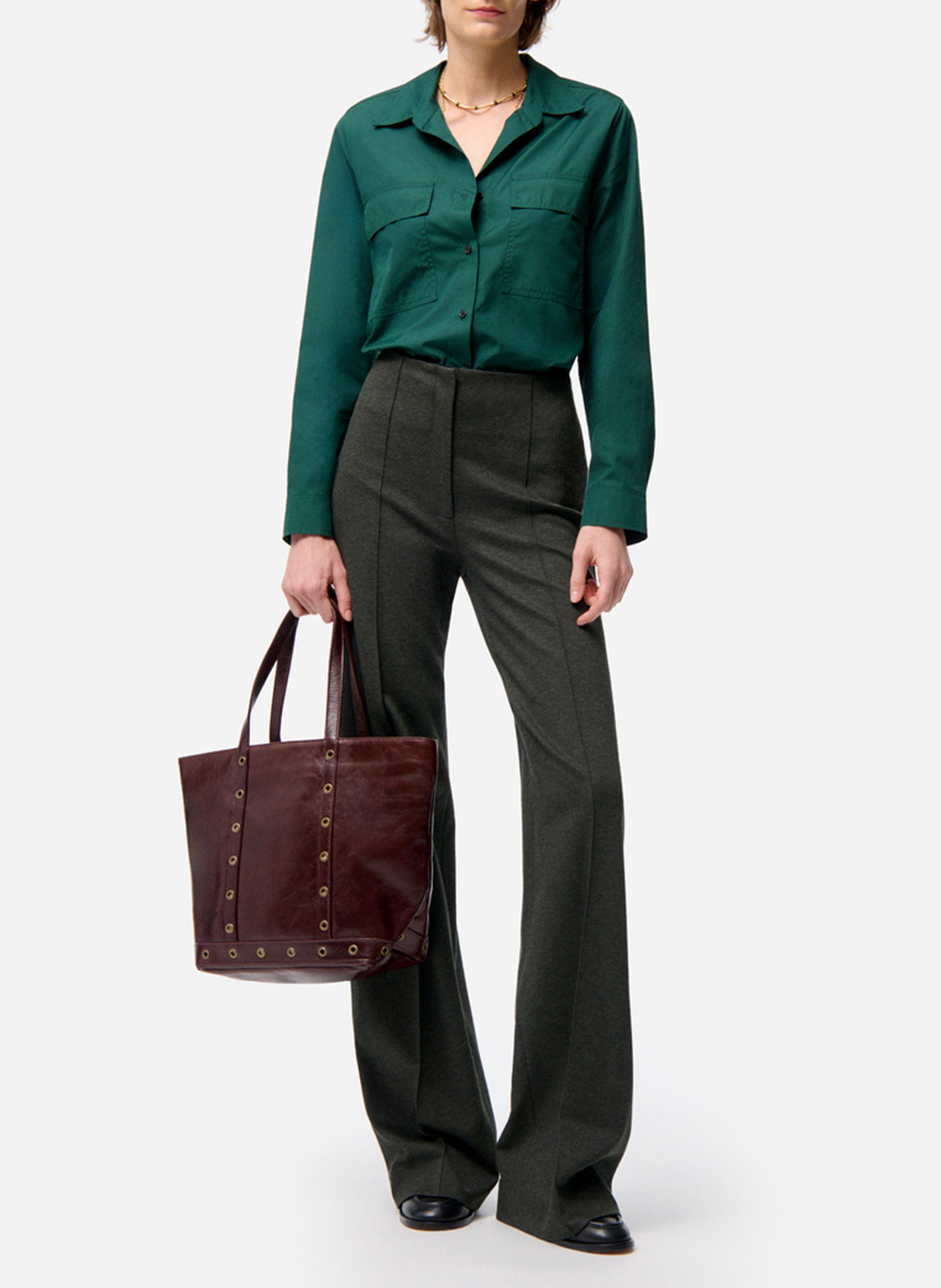 Capri plain oversized shirt VANESSA BRUNO Green