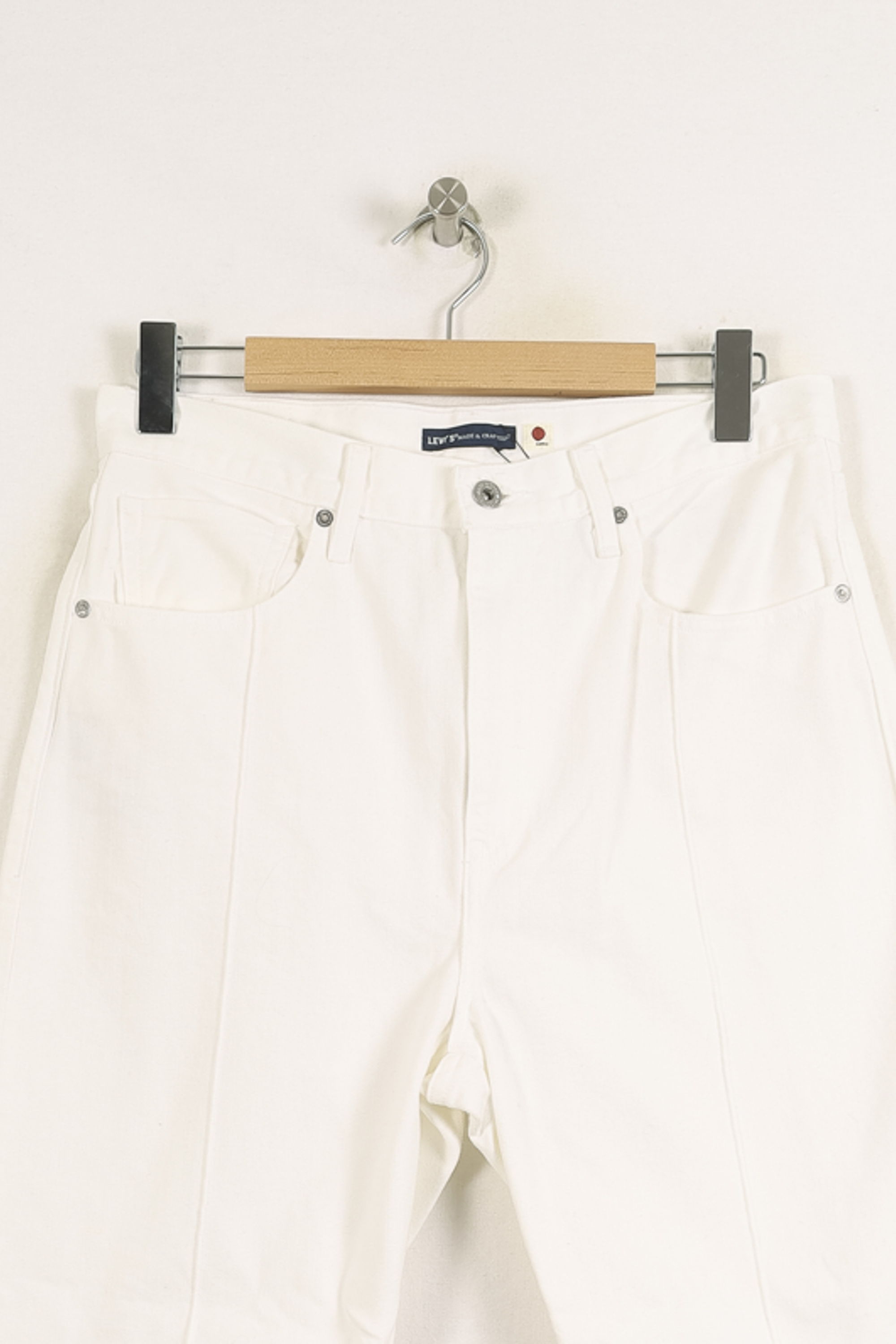 Cropped slim jeans with studs LEVI'S - Seconde main White