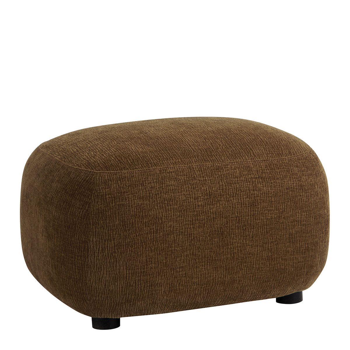 Marbled Velvet Pouf Lisette - Tobacco BLANC D'IVOIRE Brown