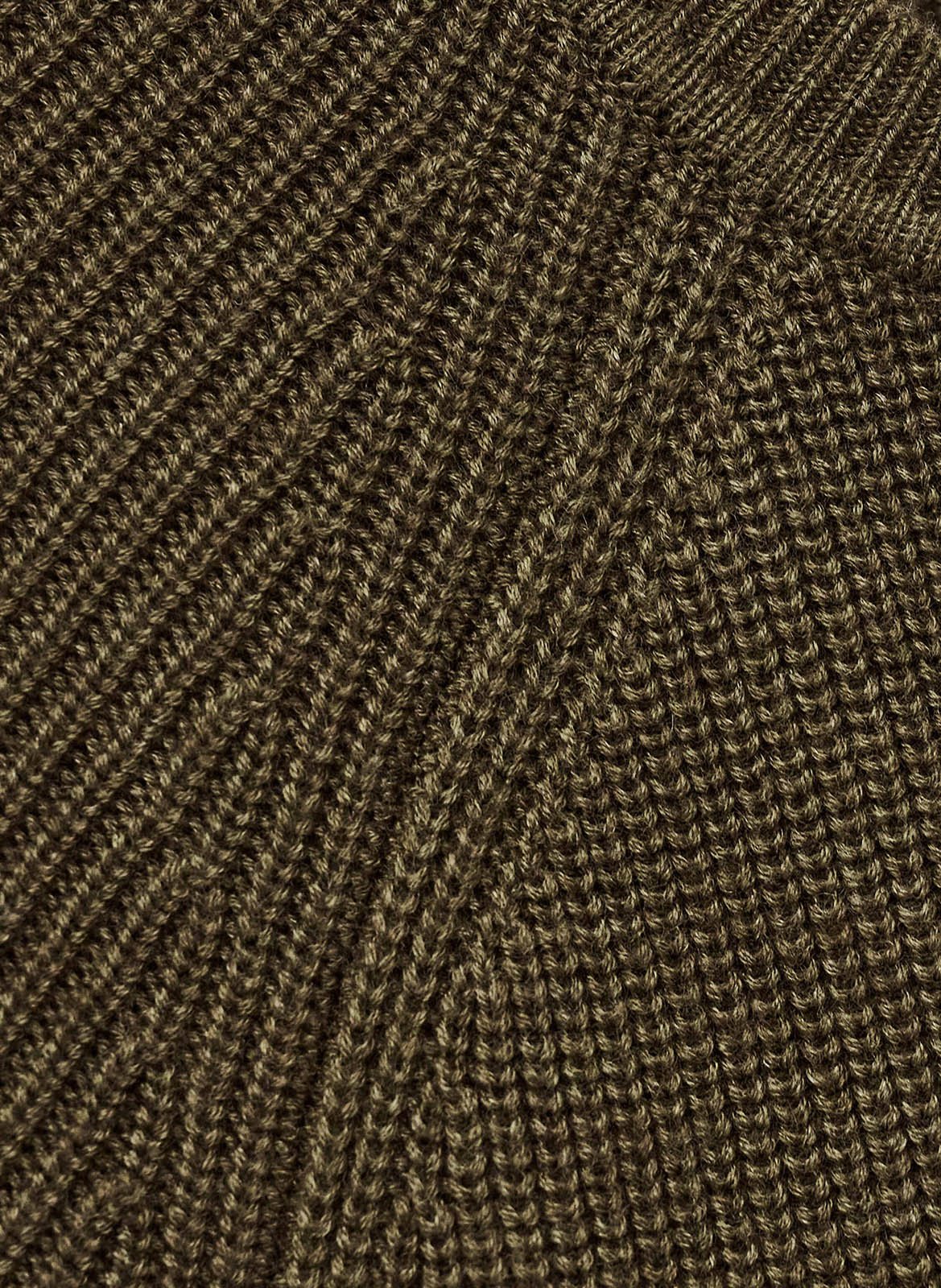 Robe longue col rond en laine mélangée BA&SH Kaki