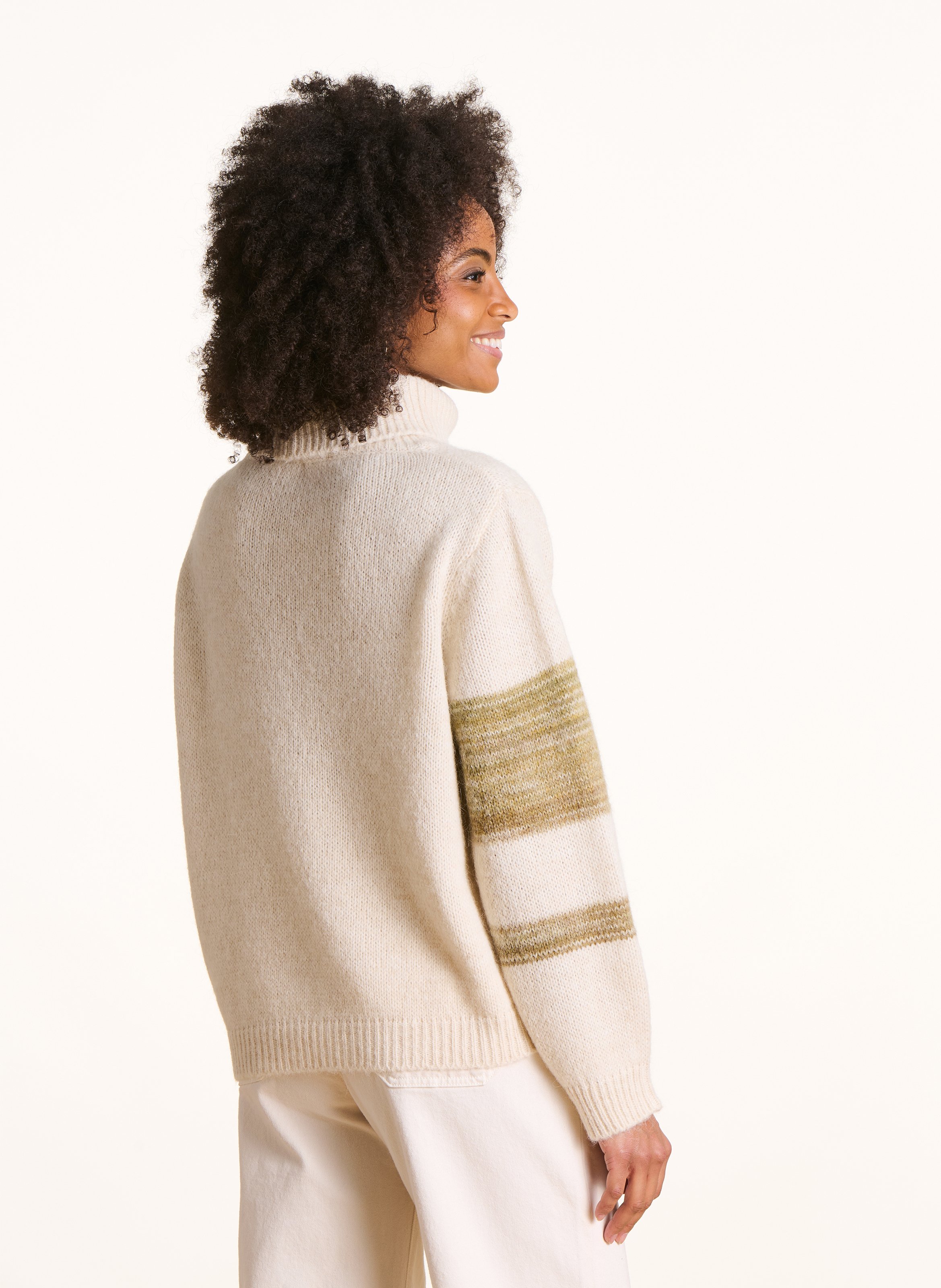 Oversized knit turtleneck sweater LA FEE MARABOUTEE Multicolored