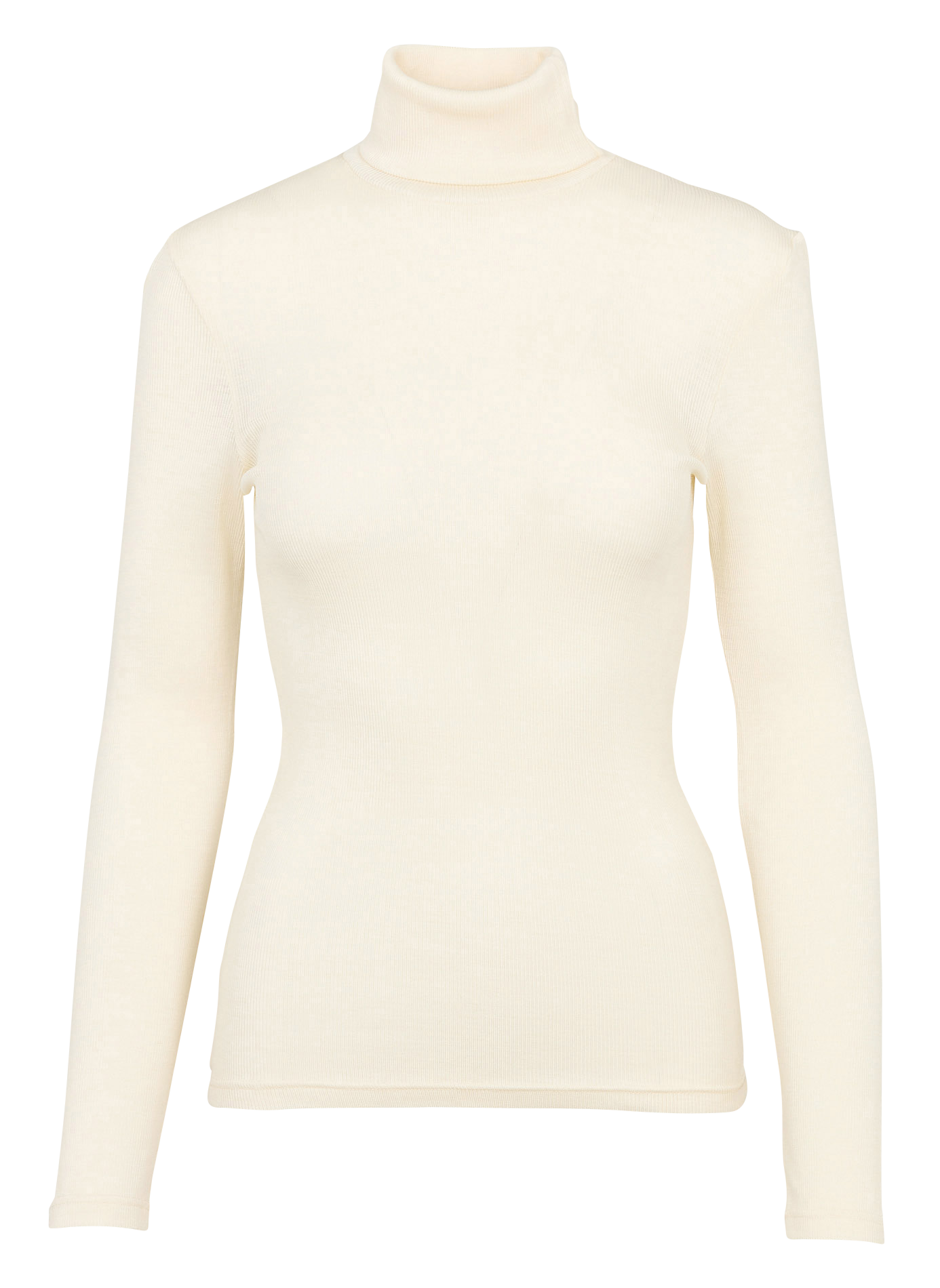 Pull moulant col roulé en laine et soie ARMOR LUX Beige