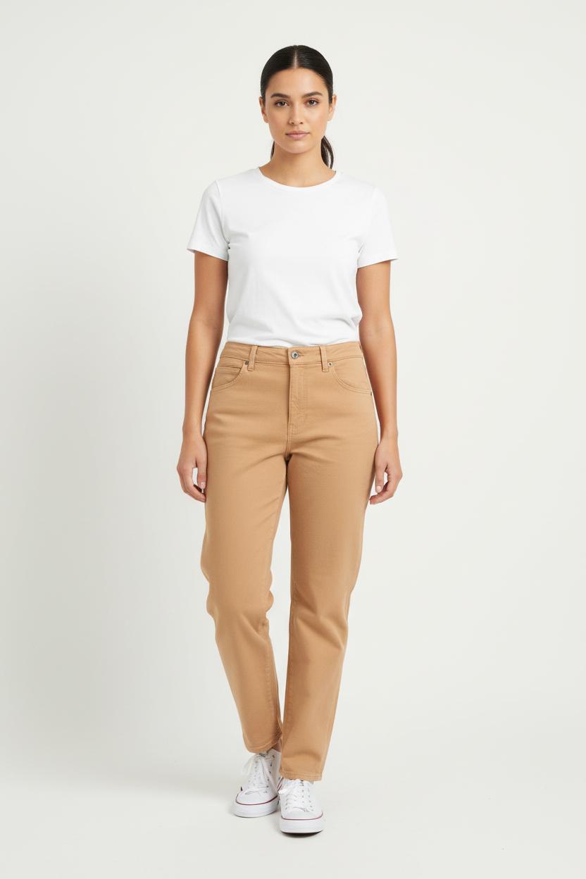 Cropped slim jeans with studs COMPTOIR DES COTONNIERS - Seconde main Brown