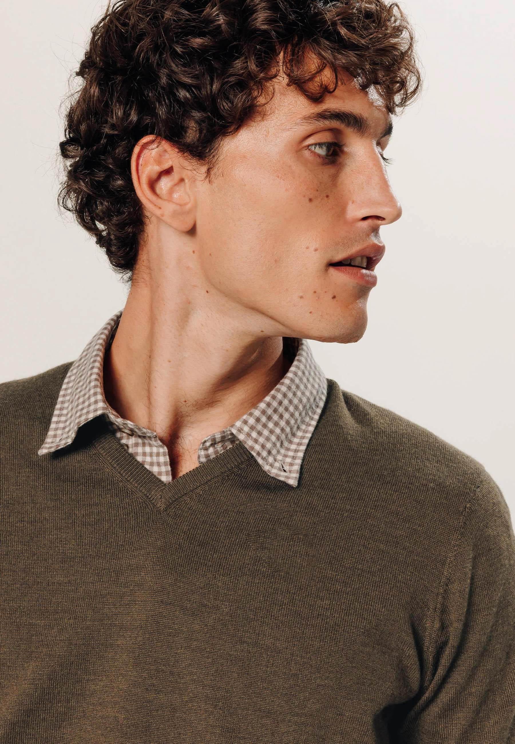 Bunelle wool V-neck sweater RODIER Brown