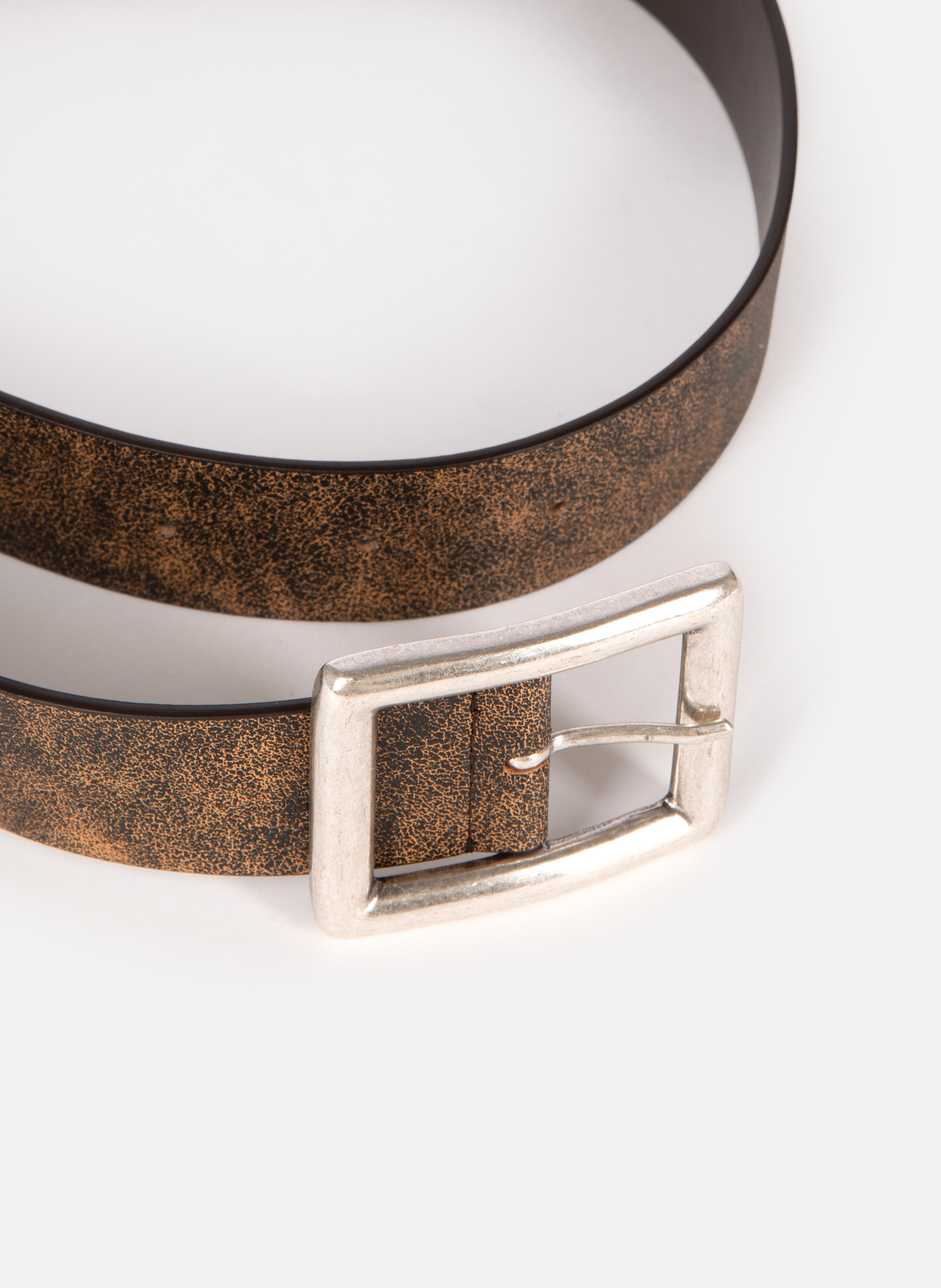 Vintage effect leather belt THE KOOPLES Brown