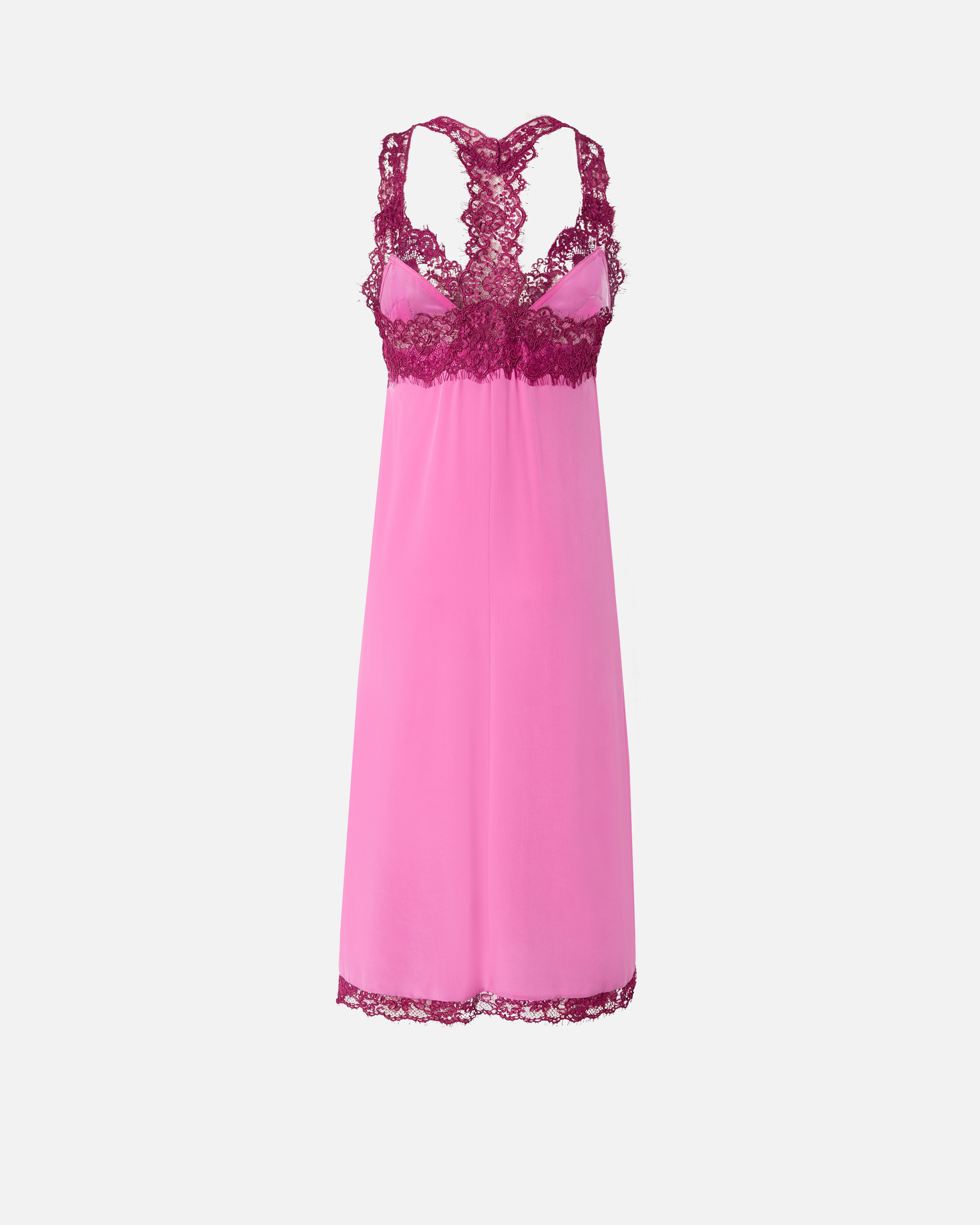 Silk and lace lingerie dress Pink