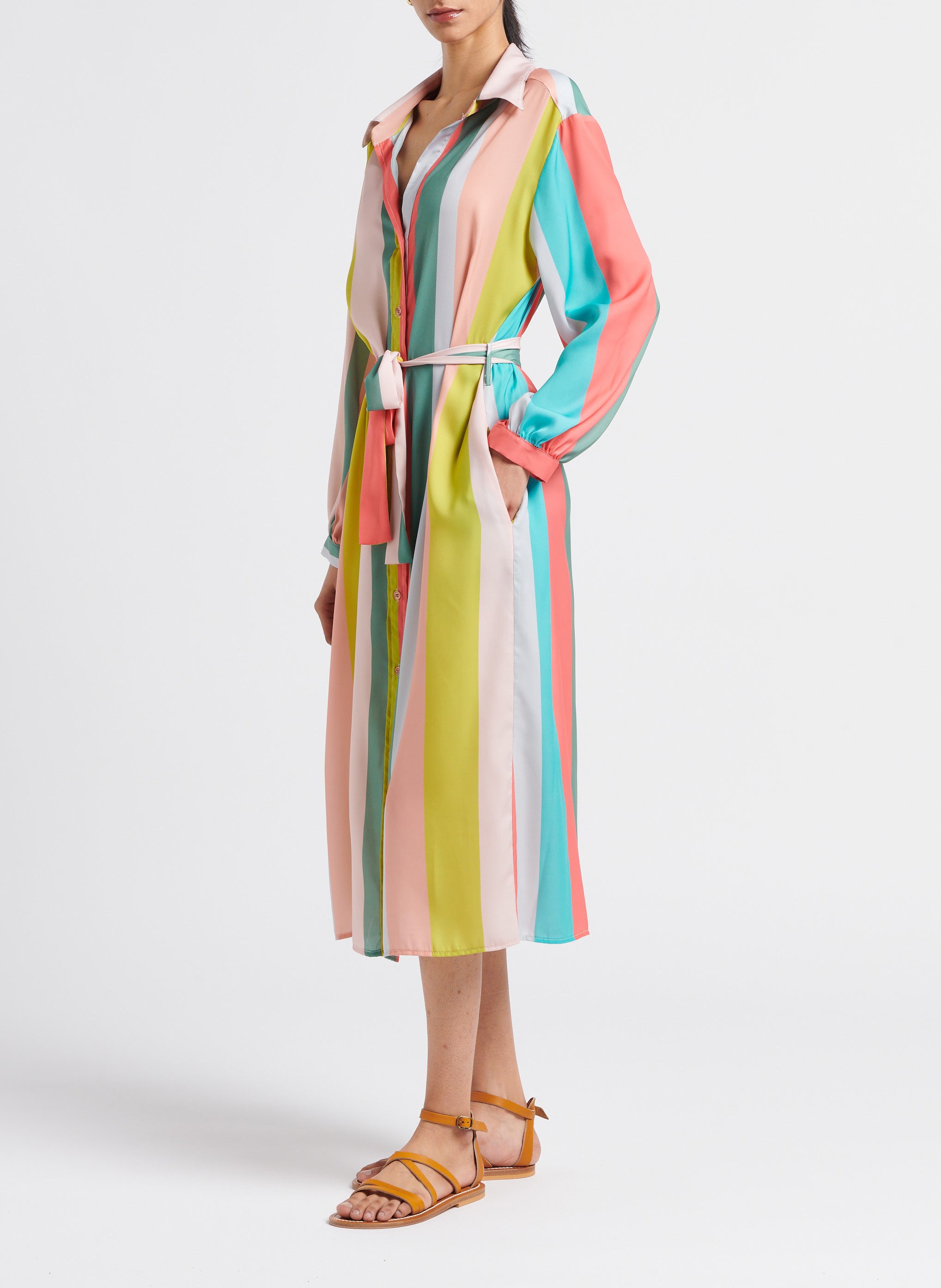 Robe chemise col classique IMPERIAL Beige