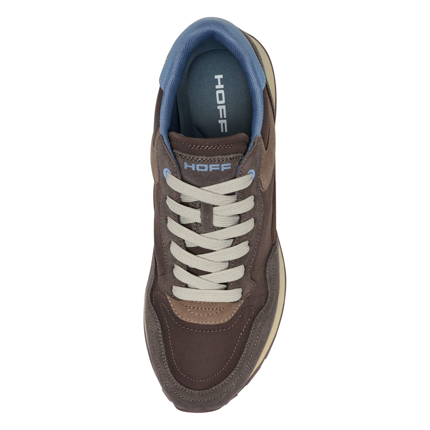 Niedrige Sneaker aus Leder-Mix HOFF Braun