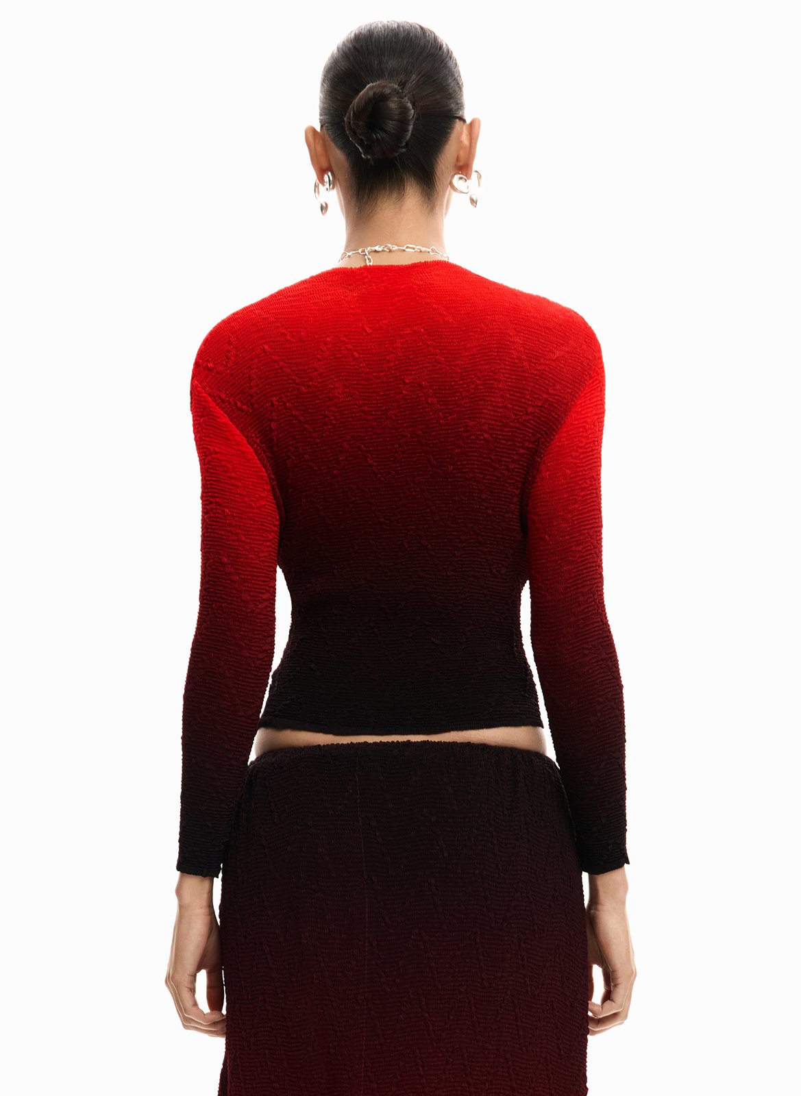 Top met lange mouwen in degradé DESIGUAL Rood