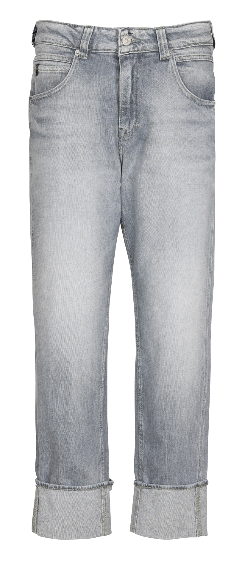Cotton-blend girlfriend jeans LE TEMPS DES CERISES Grey