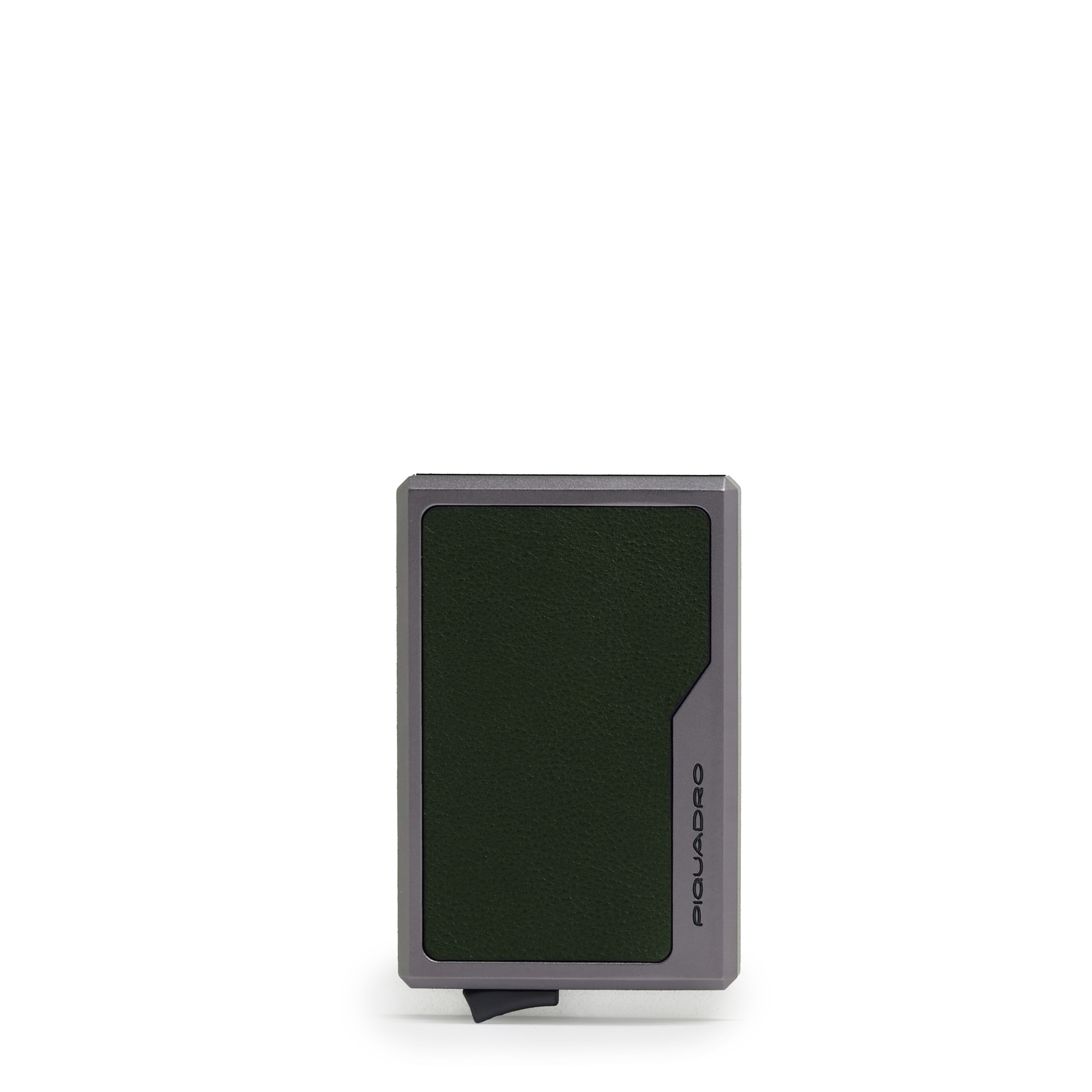 Magsafe automatic aluminum cardholder PIQUADRO Green