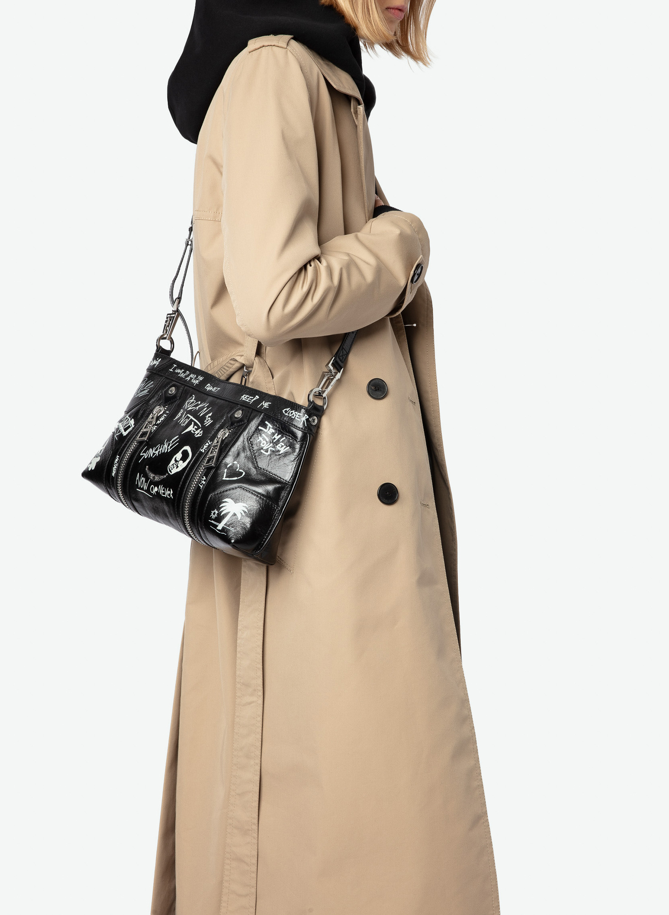 Brieftasche aus Leder ZADIG&VOLTAIRE Schwarz