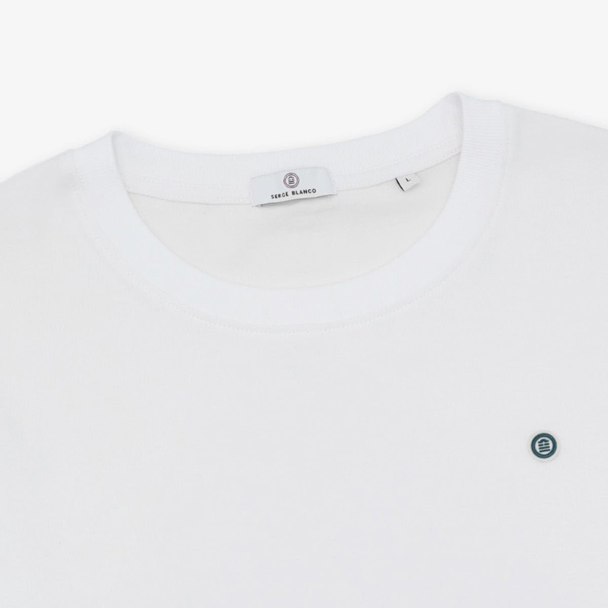 Round neck T-shirt with chili peppers printed on the back in cotton. SERGE BLANCO White