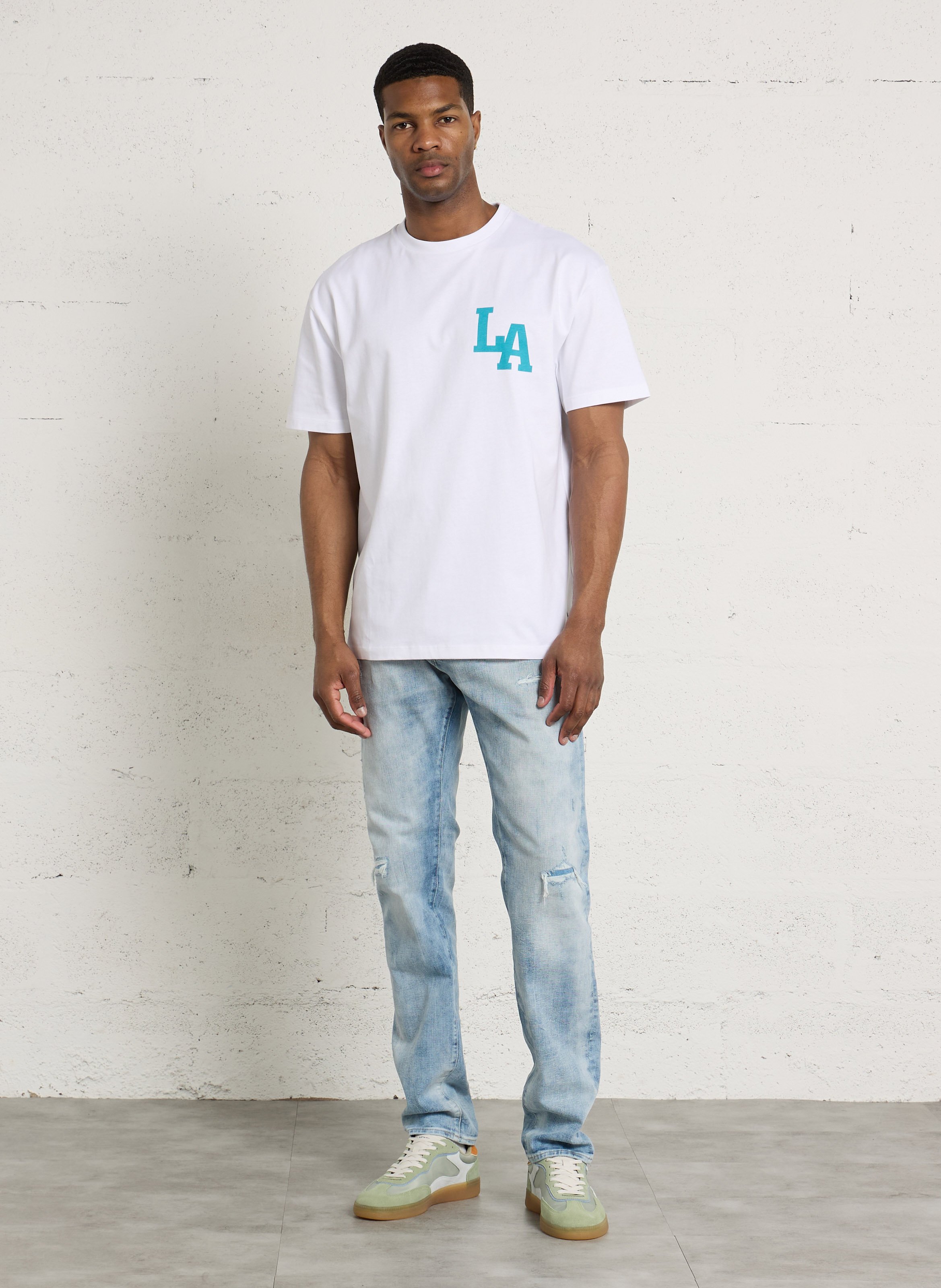 Schmale Jeans aus Baumwollmischung LE TEMPS DES CERISES Blau