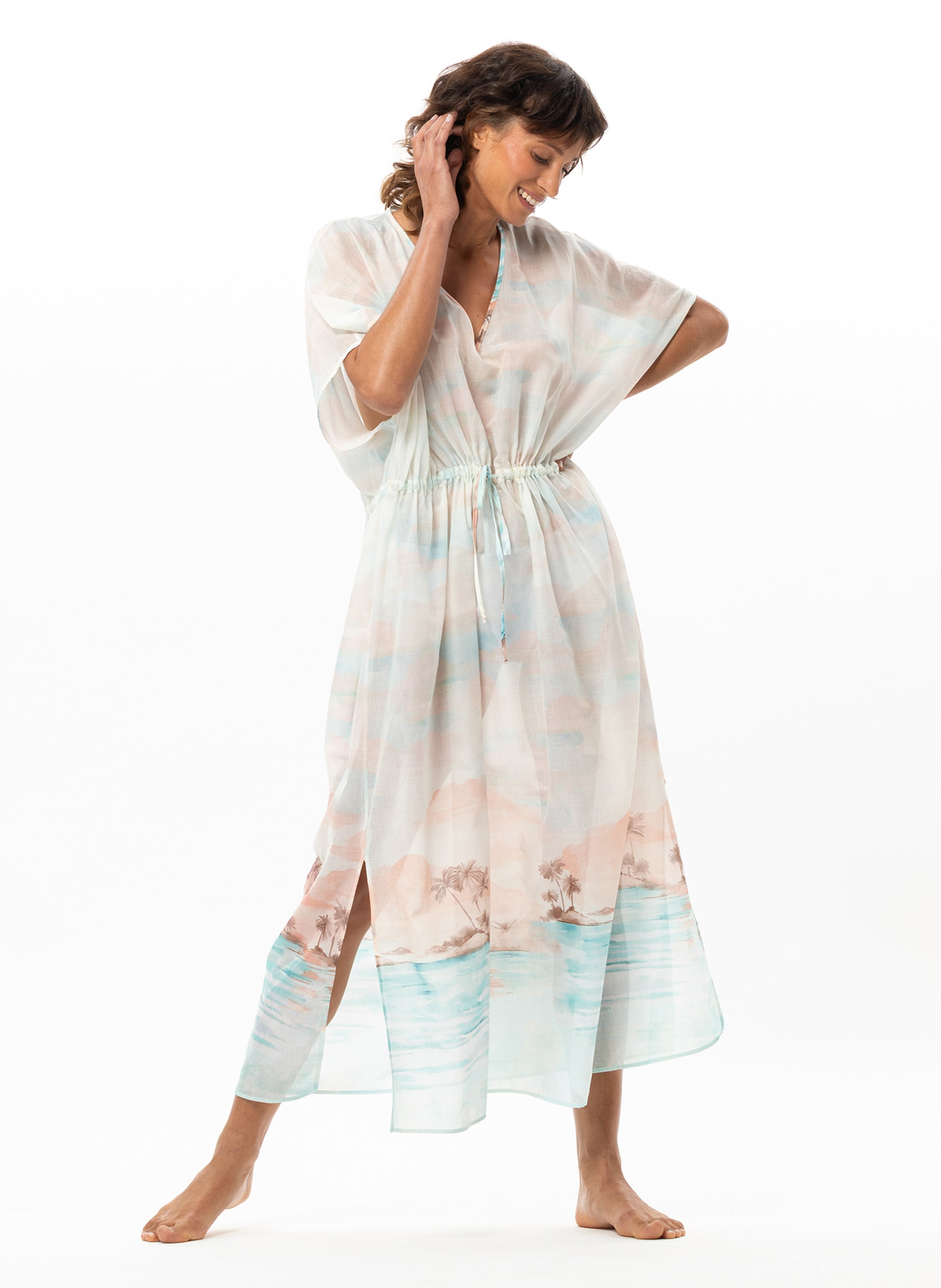 Kaftan en voile de coton LE CHAT Multicolore