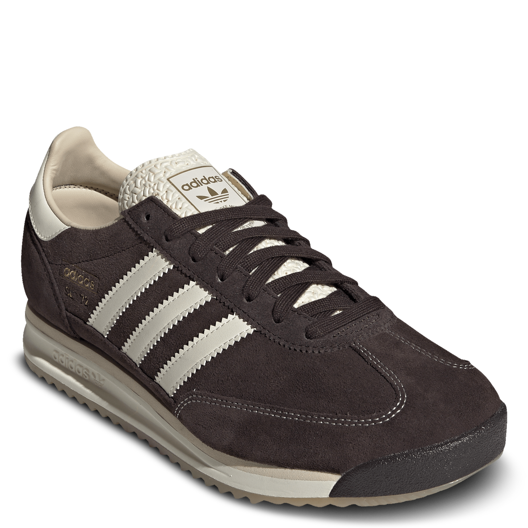Baskets basses en cuir ADIDAS Marron