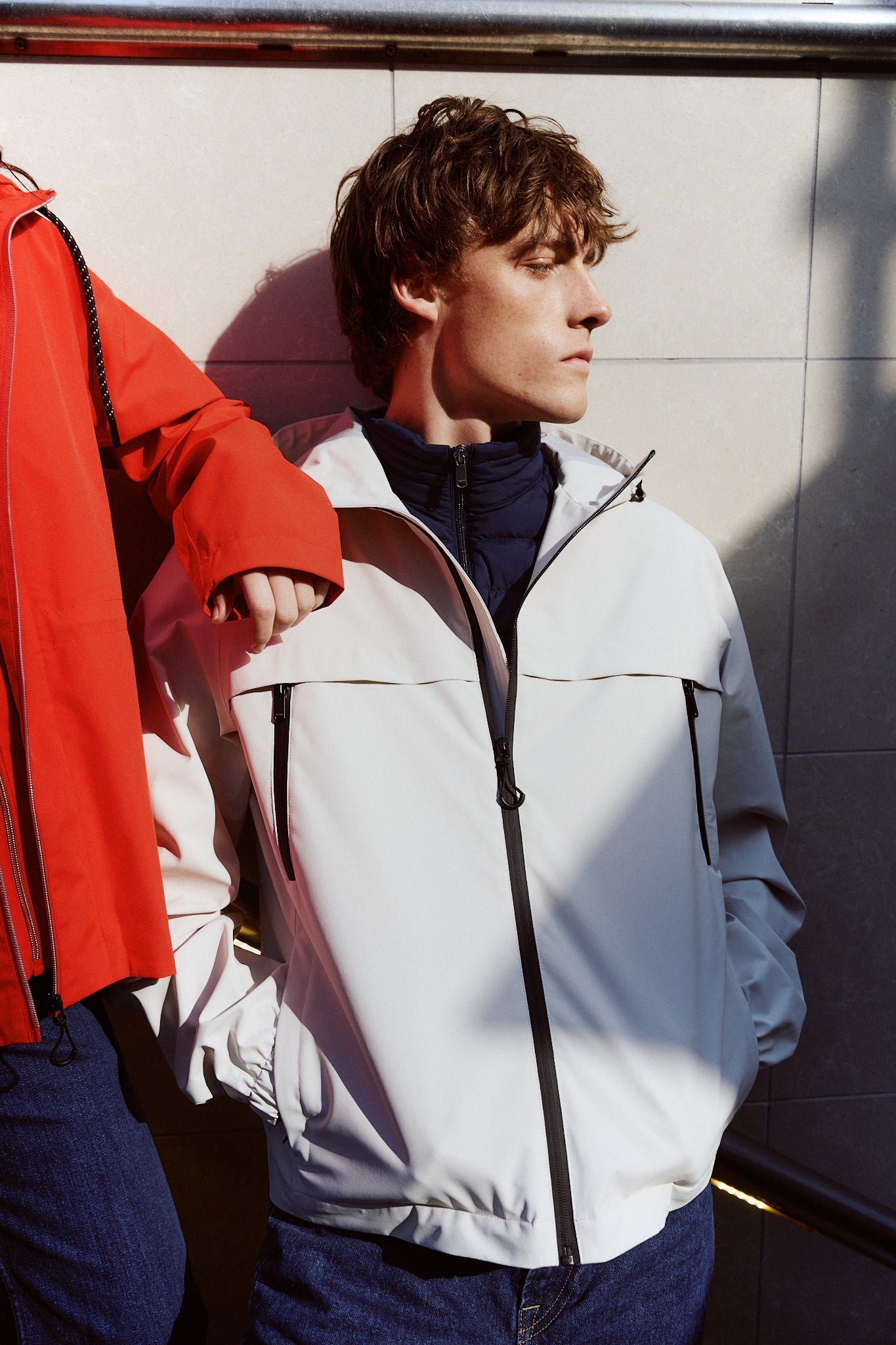 Hooded raincoat JOTT White