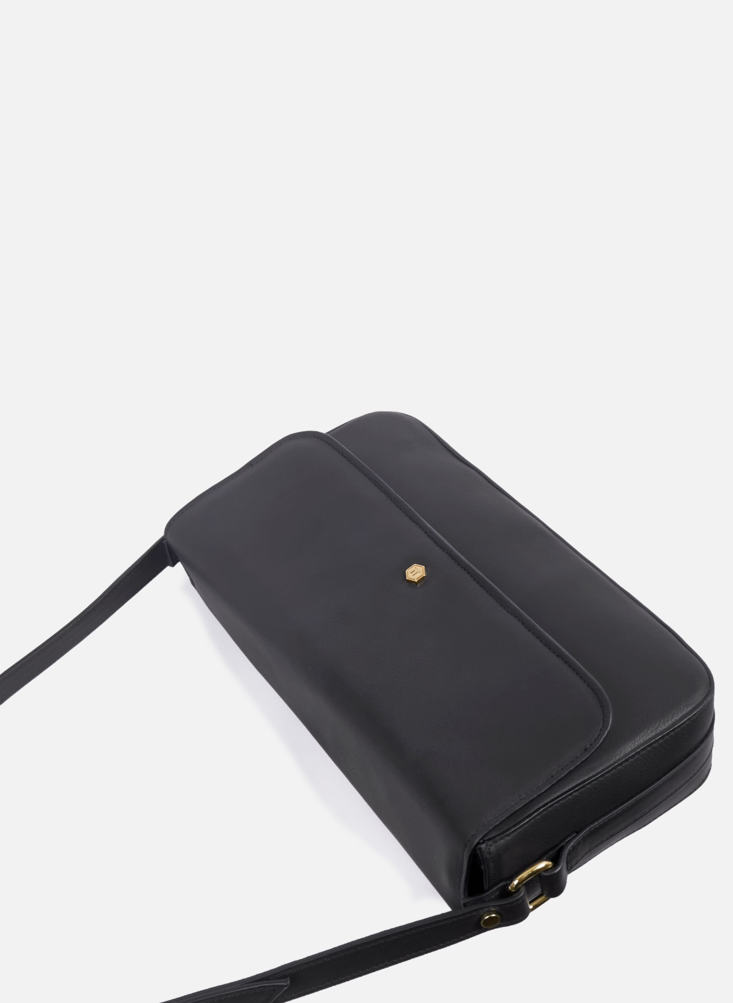 Hortense leather baguette bag JULES & JENN Black