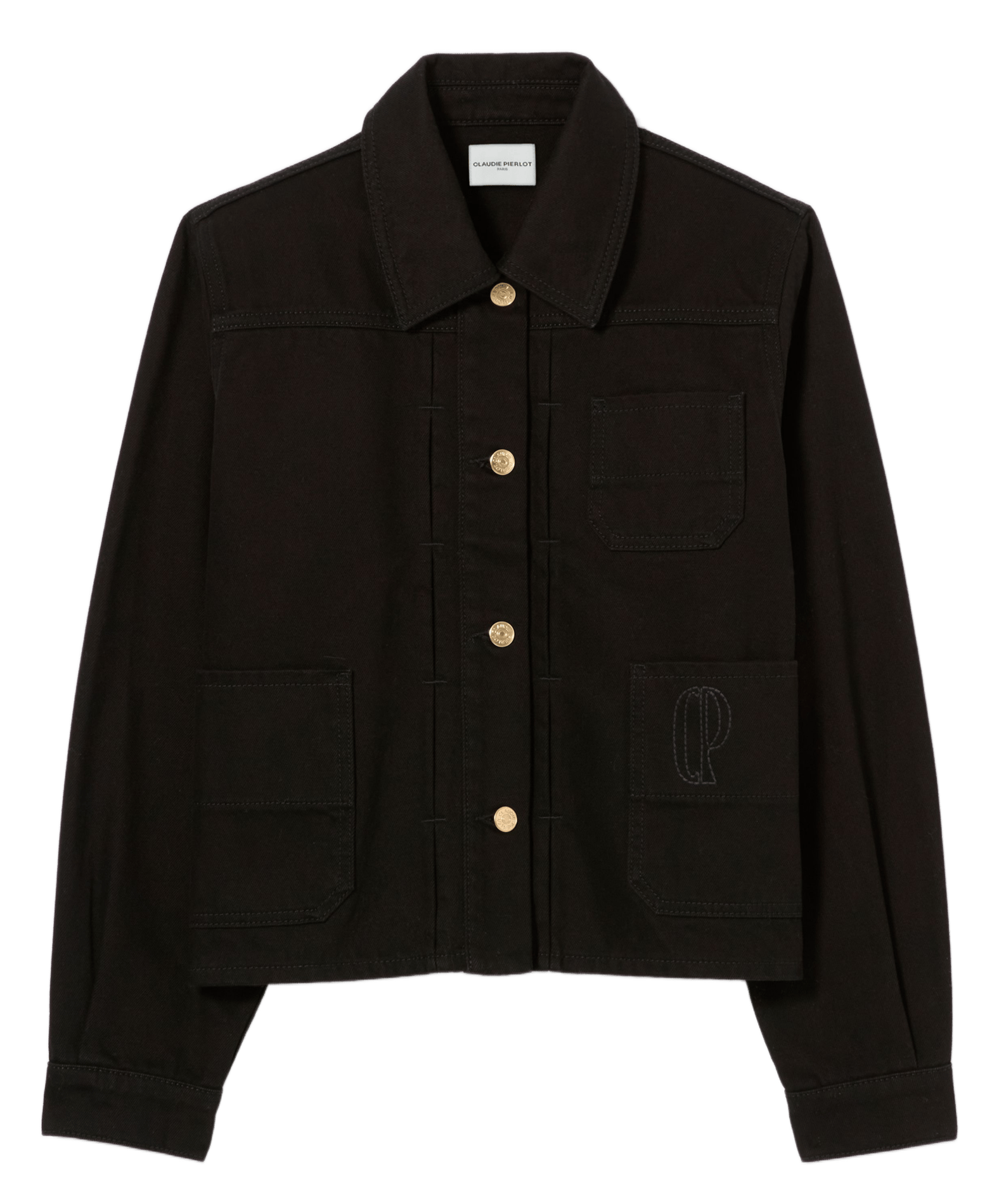 Oversized katoenen jasje CLAUDIE PIERLOT Zwart