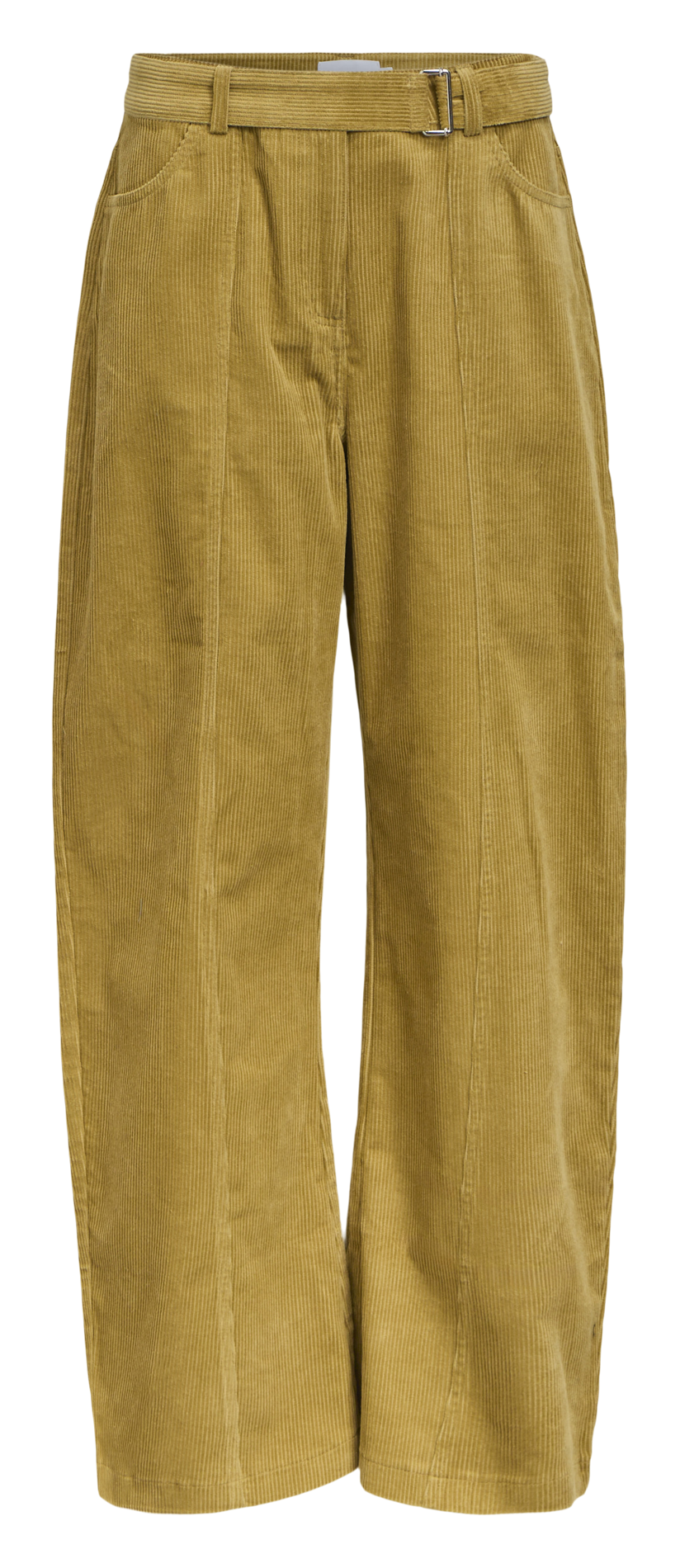 Pantalon large en coton côtelé OBJECT Marron