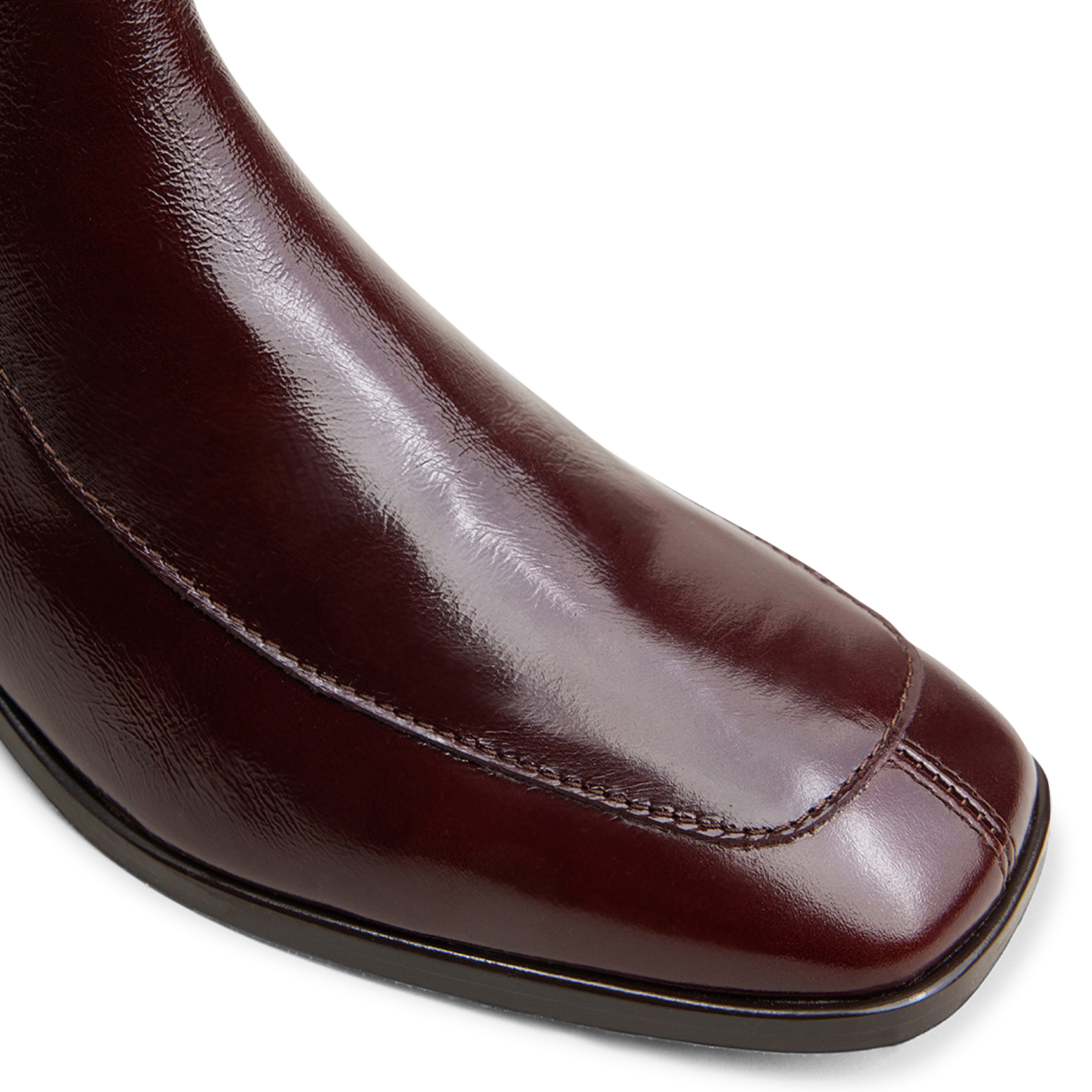Aged leather mid-calf boots JONAK Brown