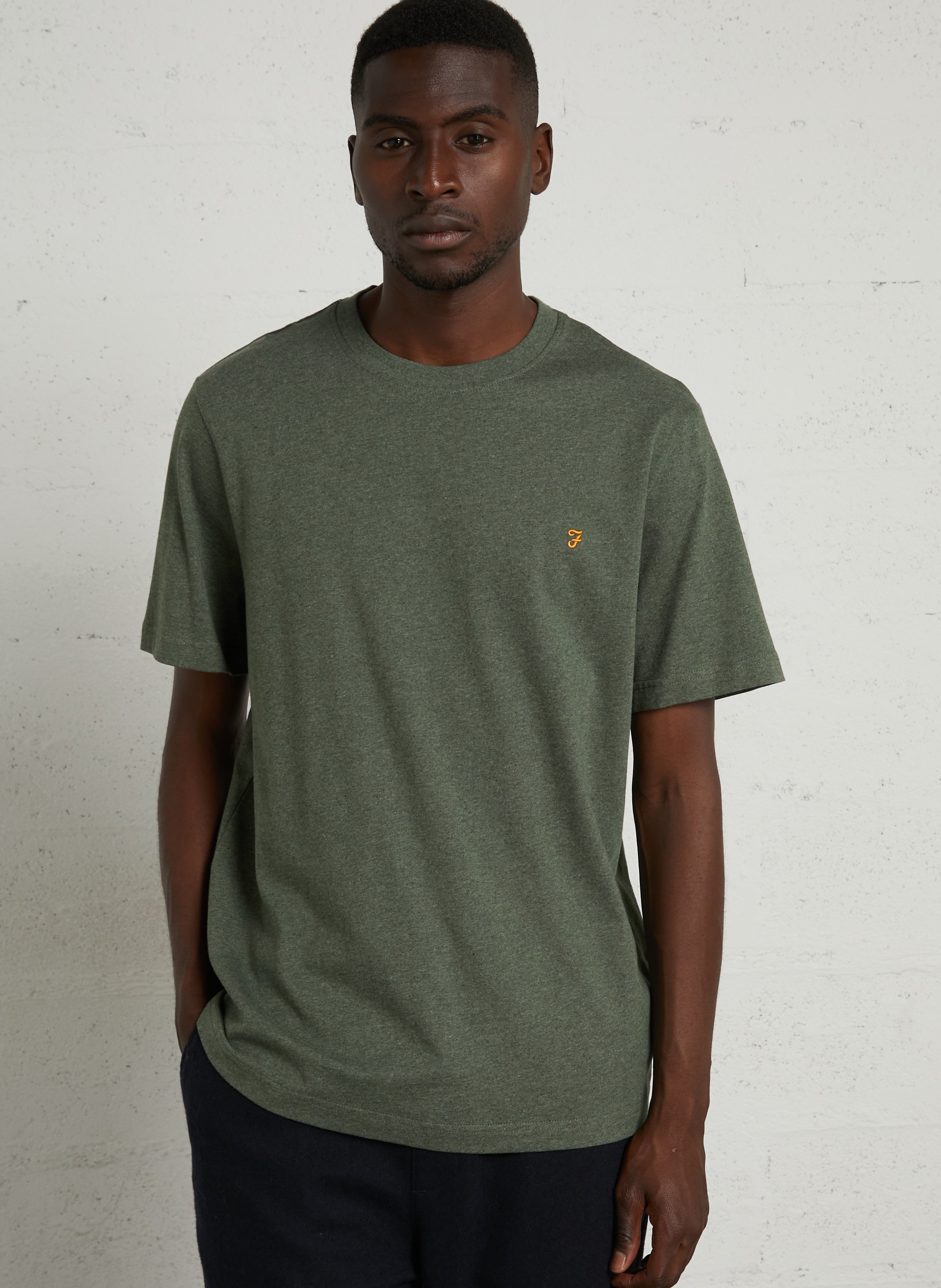 Tee-shirt col rond en coton bio FARAH Vert