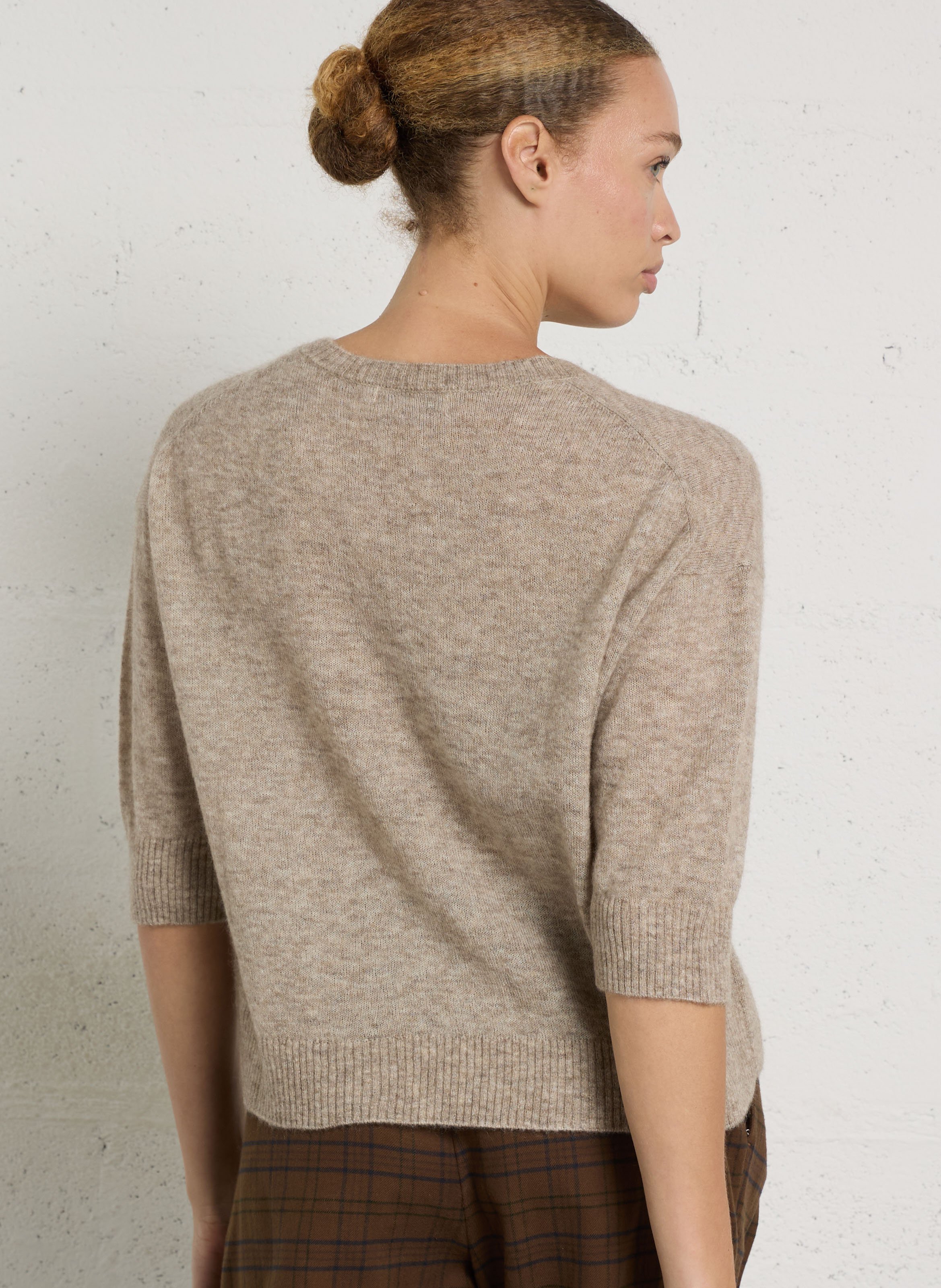 Round-neck wool-blend sweater JC SOPHIE Beige