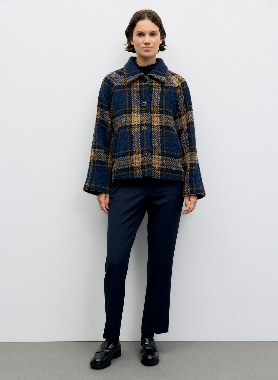Veste droite à carreaux GERARD DAREL Bleu