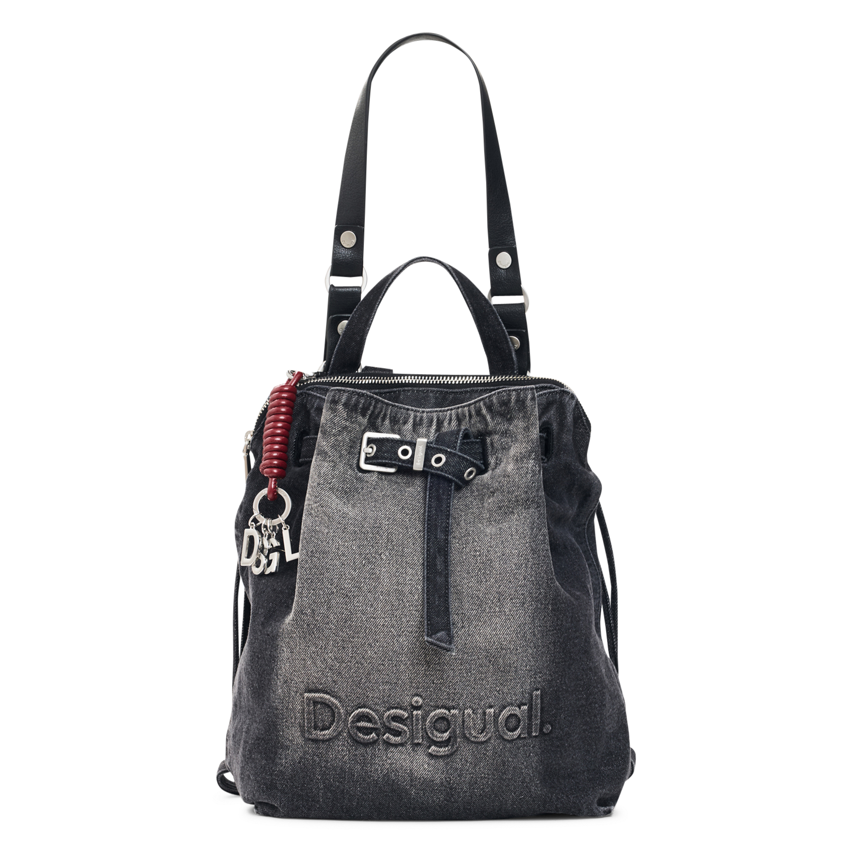Sac à dos denim moyen DESIGUAL Noir
