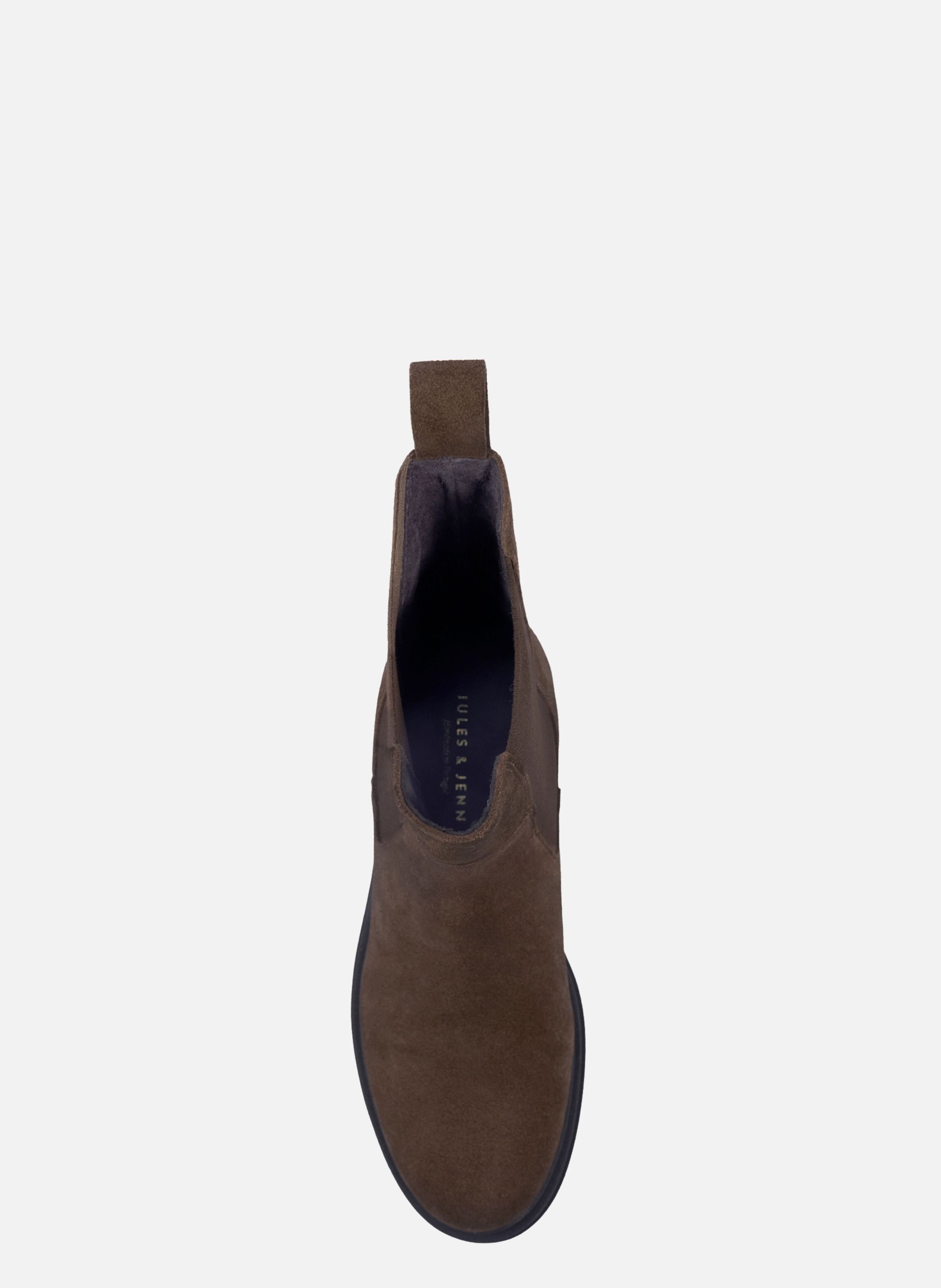 Bottines chelsea crantées suede leather JULES & JENN Brown