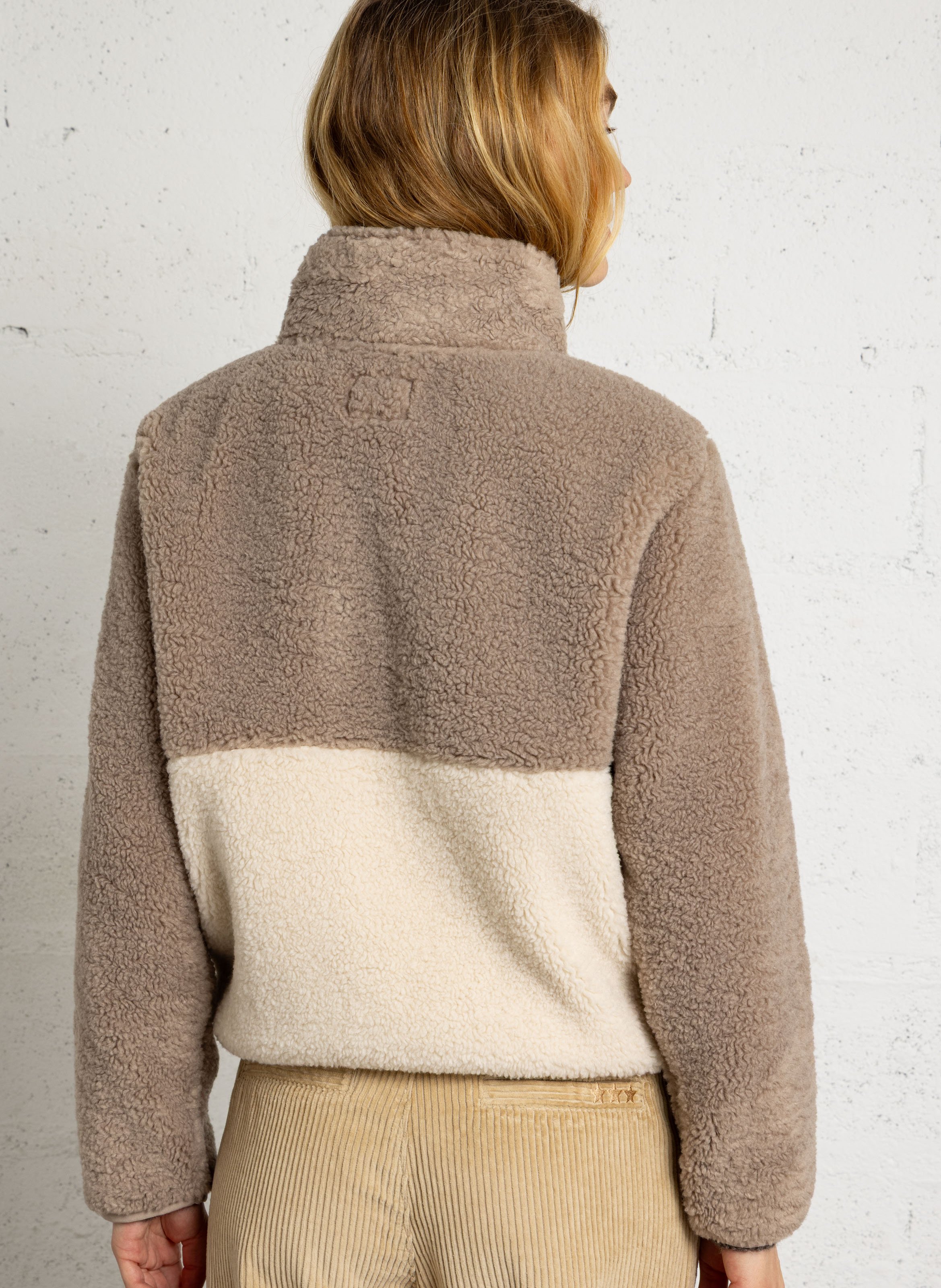 Sweat polaire en sherpa BILLABONG Beige