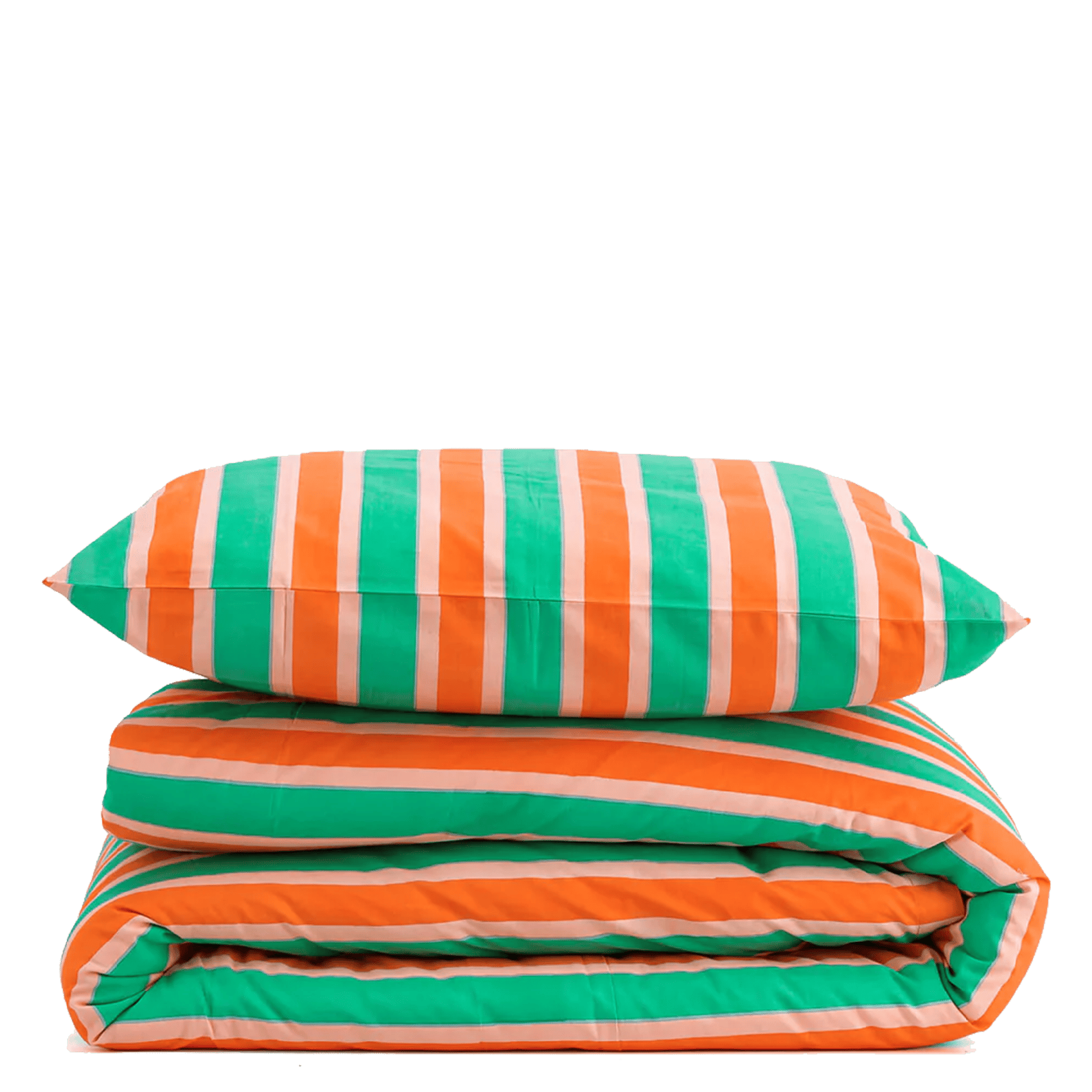 Floral print cotton bedding set OrangeLUCAS DU TERTRE