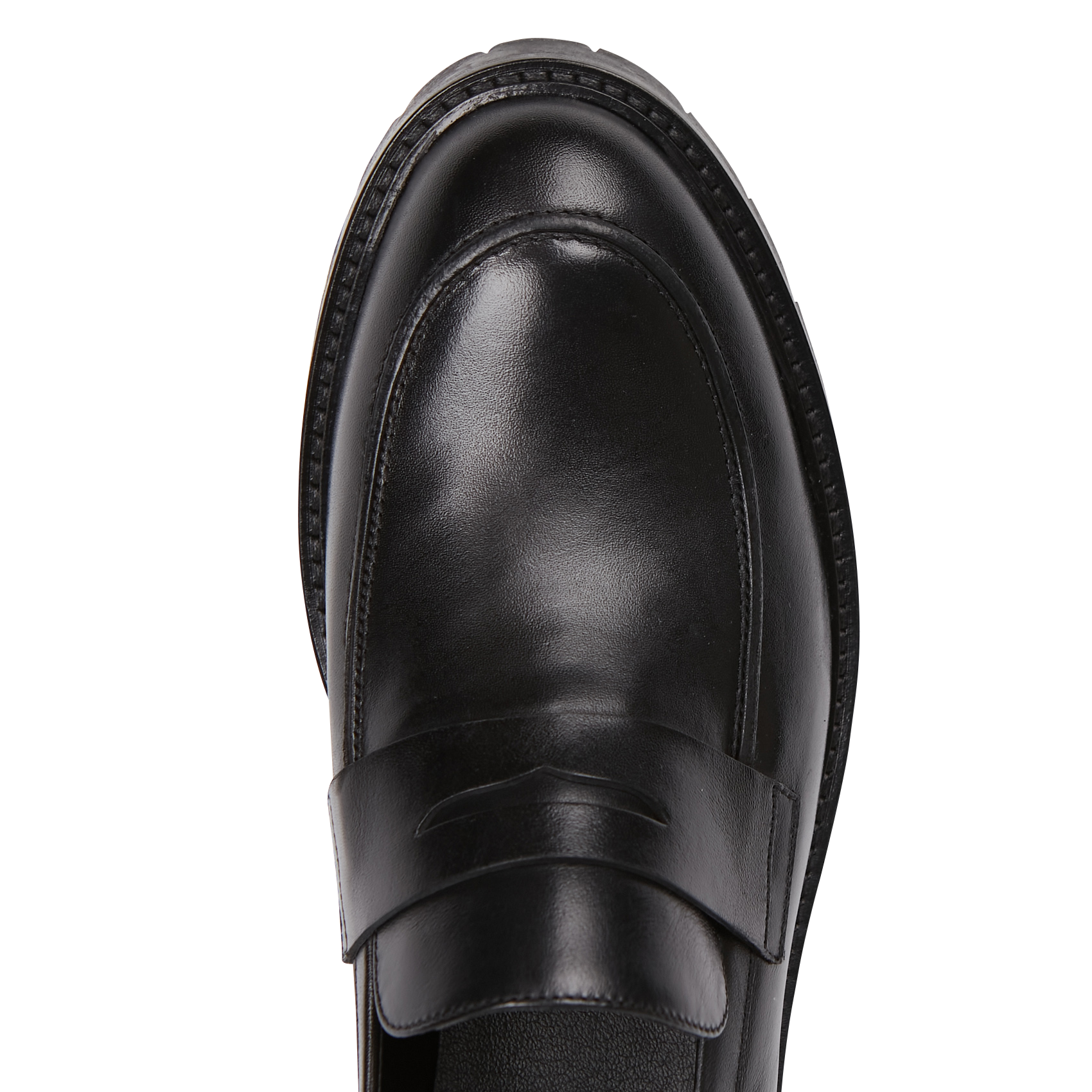 Heeled leather moccasins MELLOW YELLOW Black