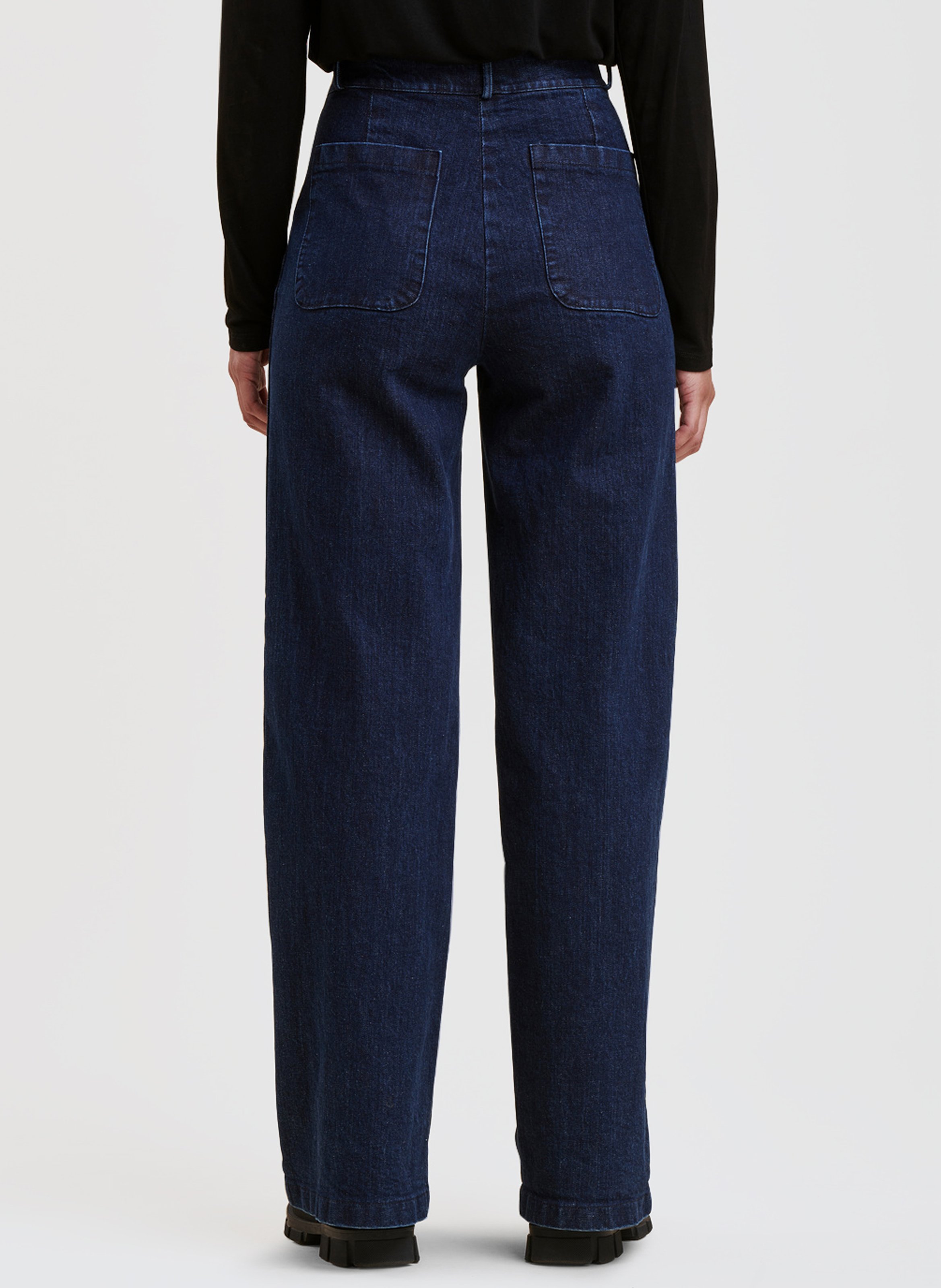 Jean flare bootcut en coton mélangé  LA FEE MARABOUTEE Bleu