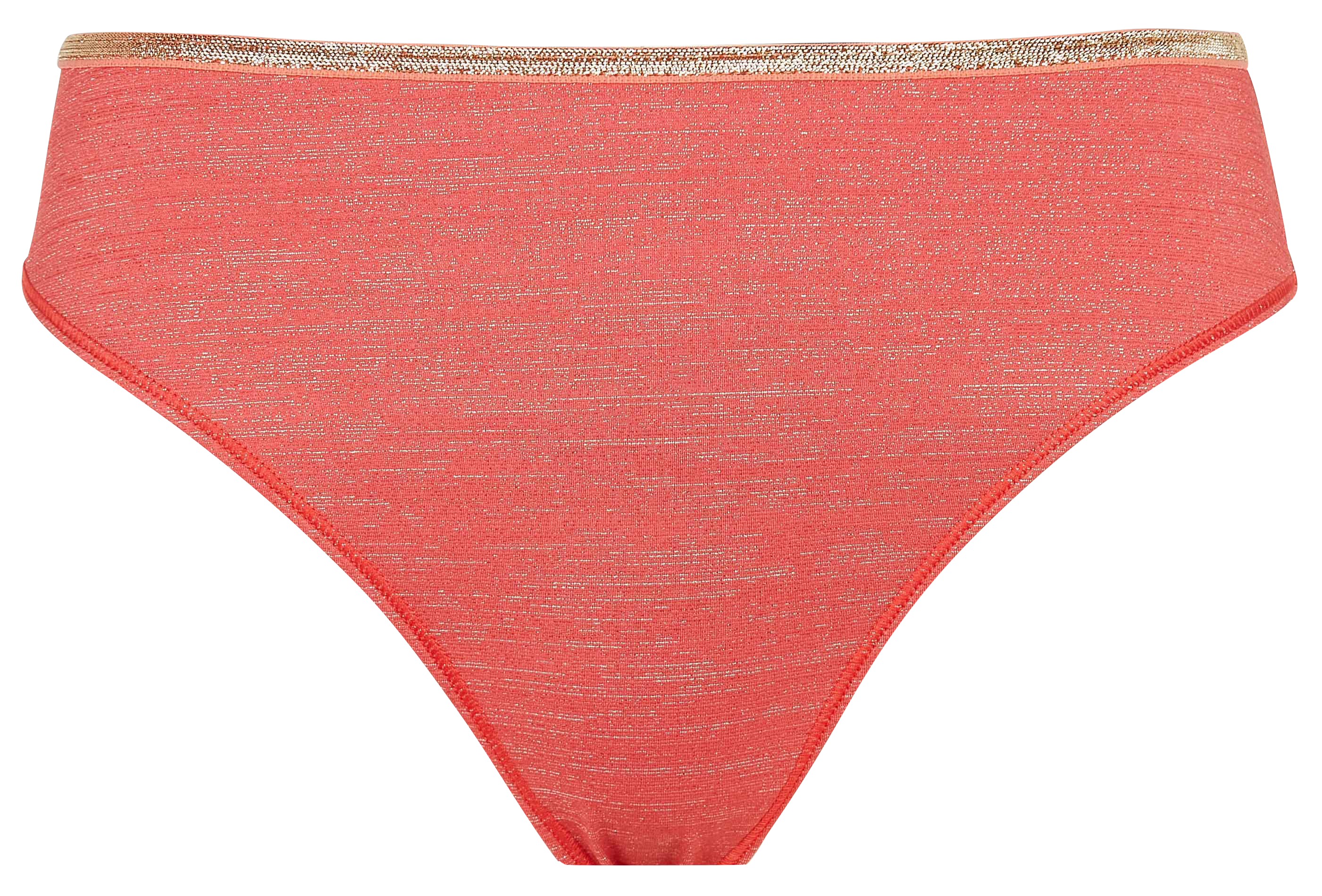 Culotte de maillot de bain à fils métallisés LA NOUVELLE Rose