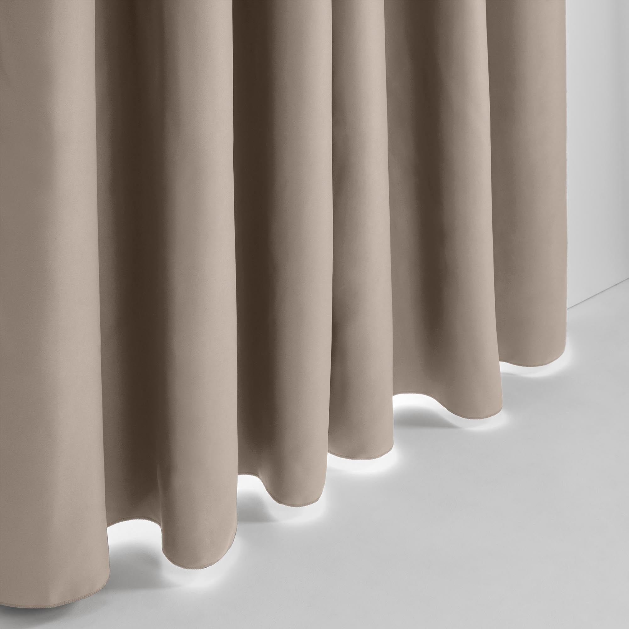 NIGHT - Blackout curtain with gathering tape MADURA Grey