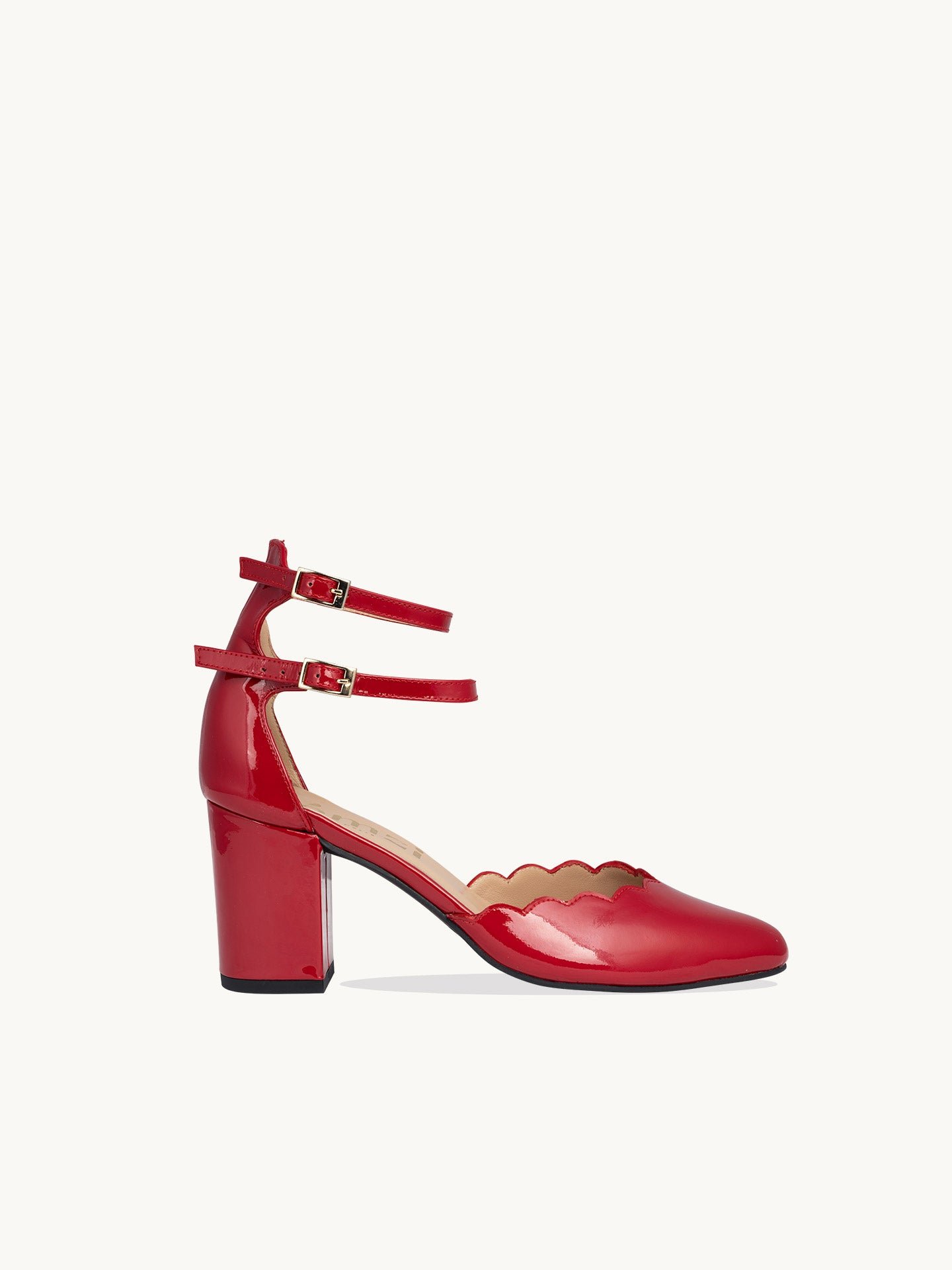 Cebibi patent leather Mary Janes with heel EMZI PARIS Red