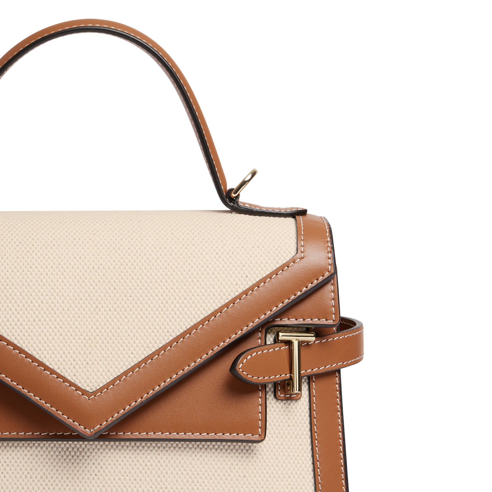 Sac à main en cuir LE TANNEUR Beige