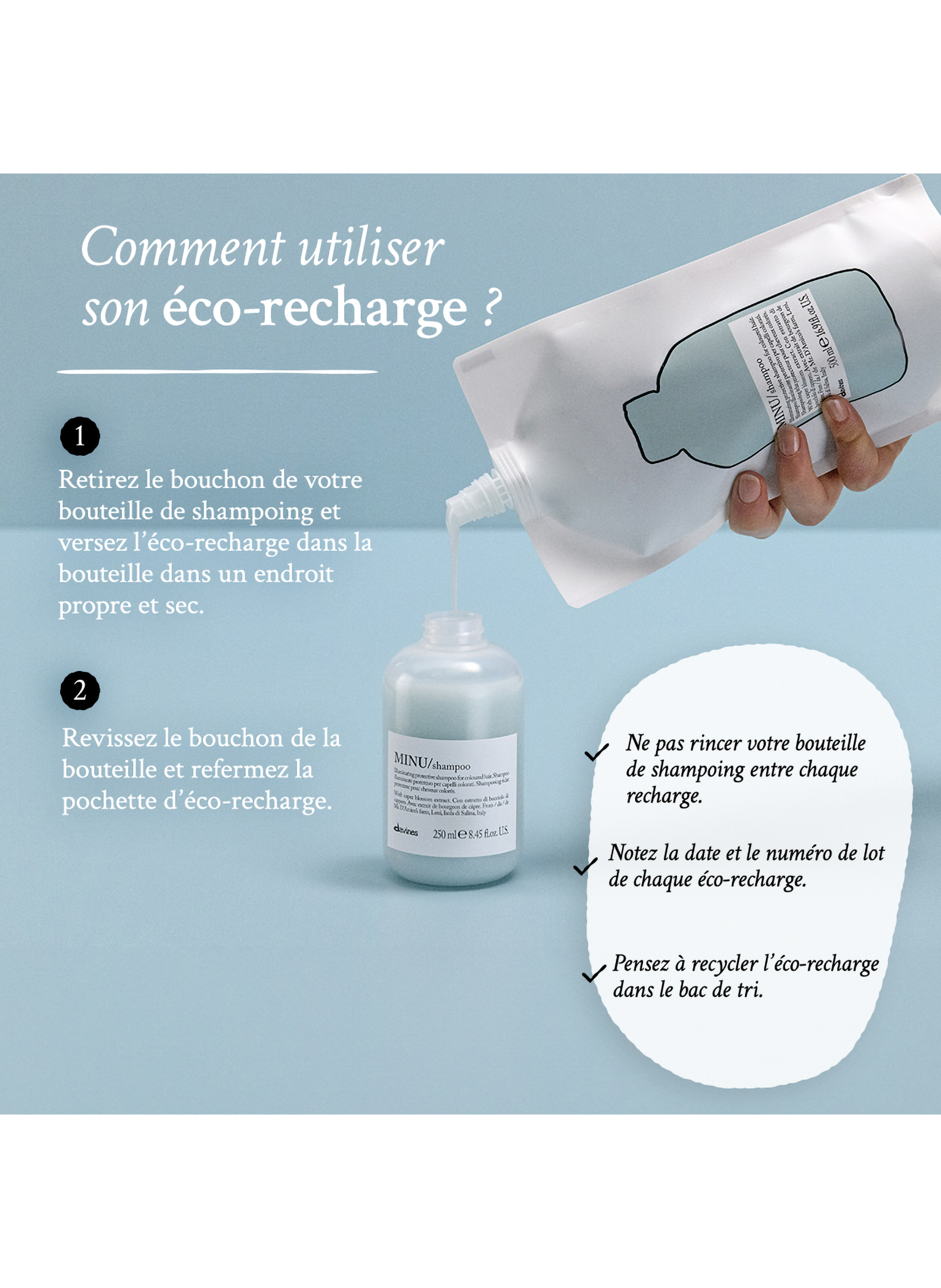 MINU Shampoo Refill DAVINES No color