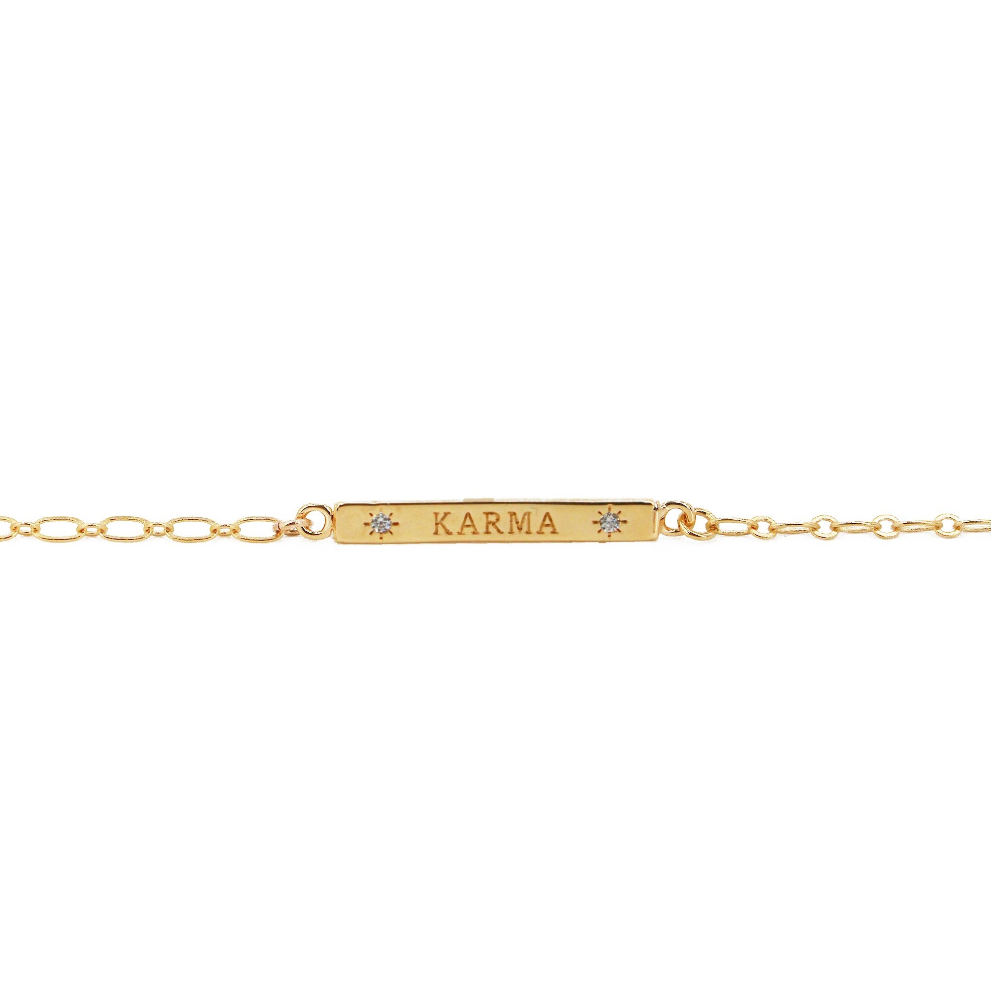 Gold plated mantra bracelet NILAI Golden