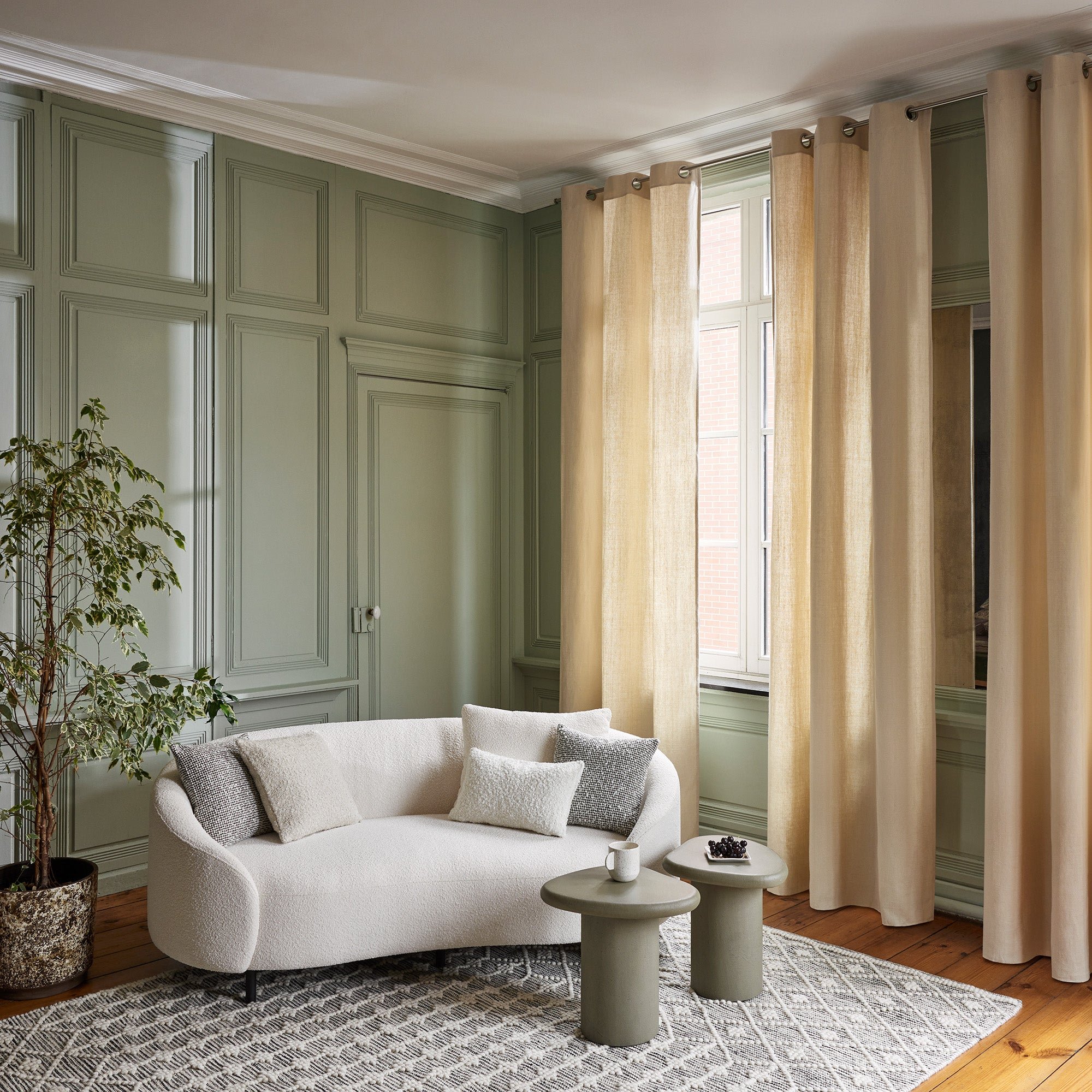 AUBIN - Linen curtain with eyelets MADURA