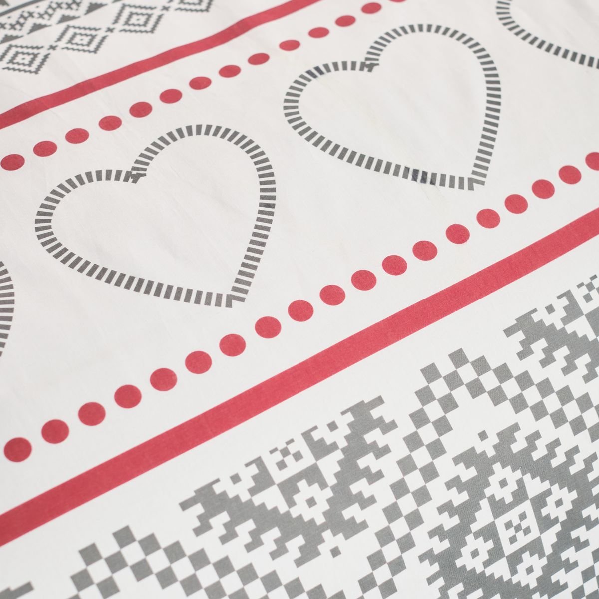 Printed cotton bed set White