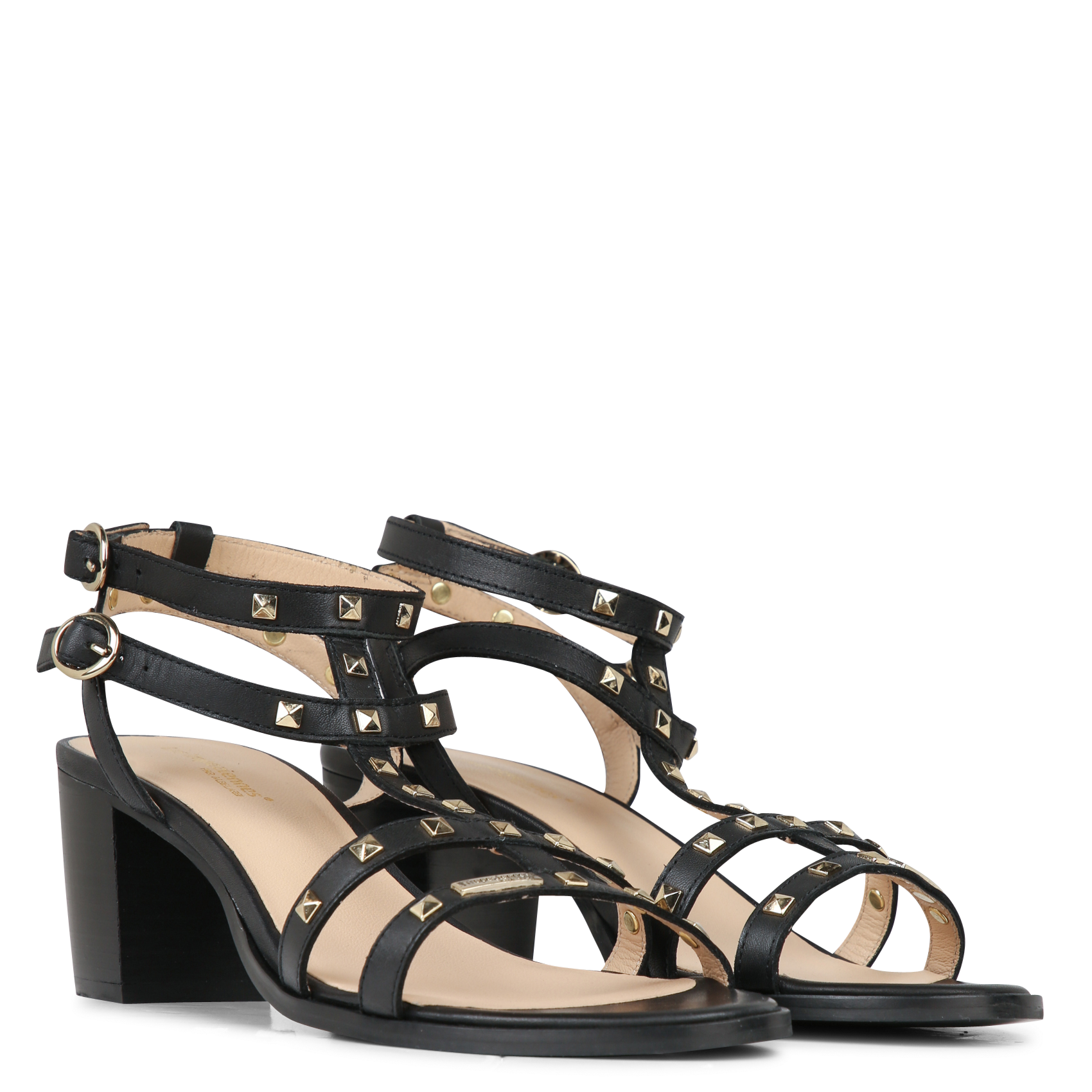 Studded open-toe high heel sandals LES TROPEZIENNES PAR M.BELARBI Black