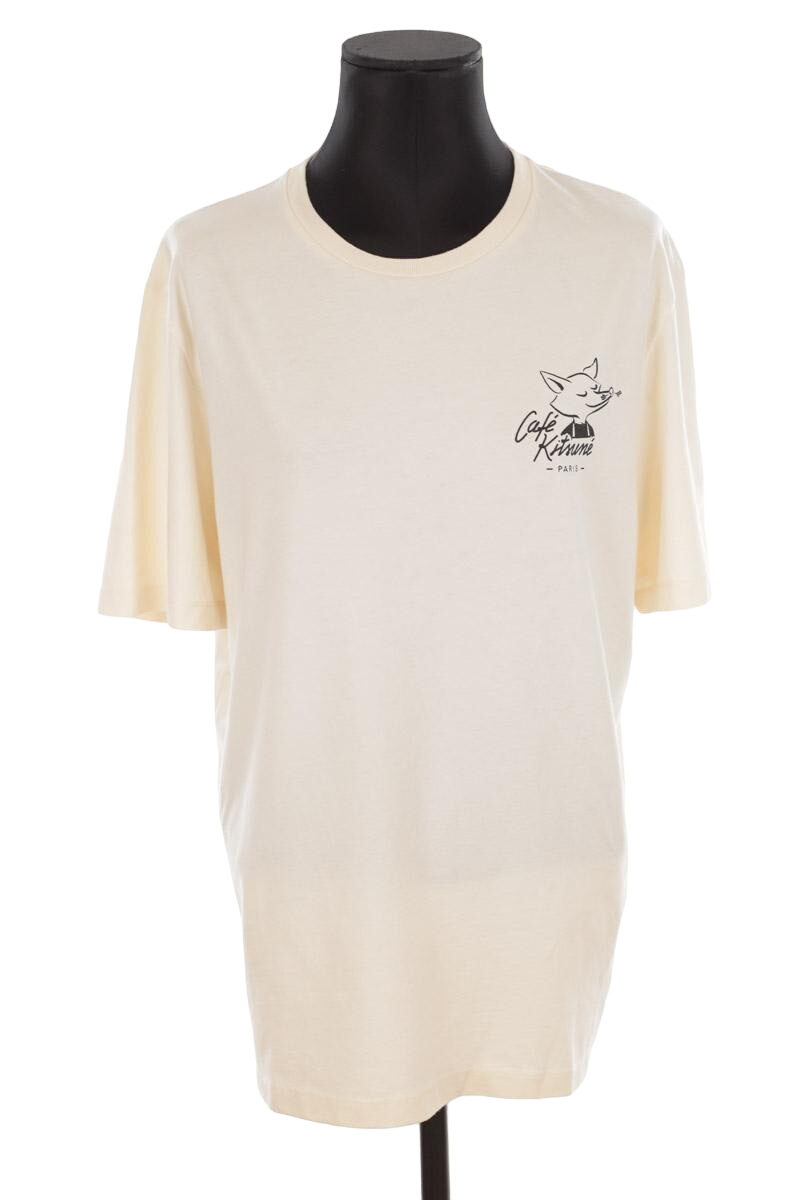 T-shirt en coton MAISON KITSUNÉ - Seconde main Blanc